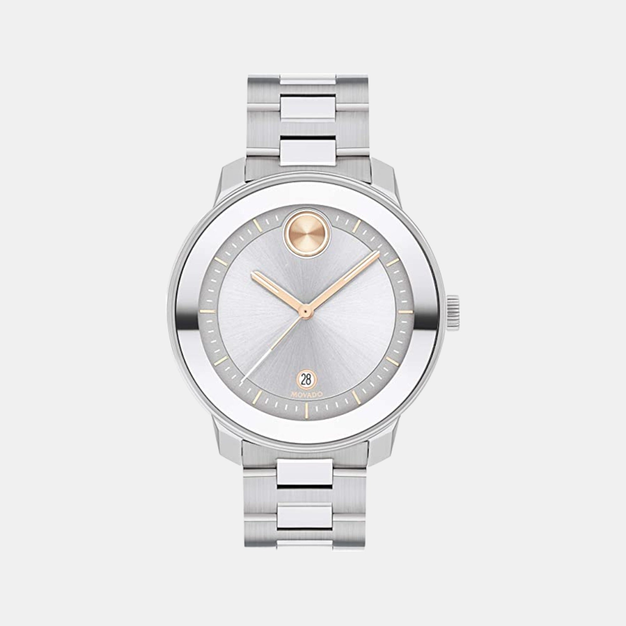 Movado Bold Verso Women Quartz Silver Dial Analog Stainless Steel Watch 3600747