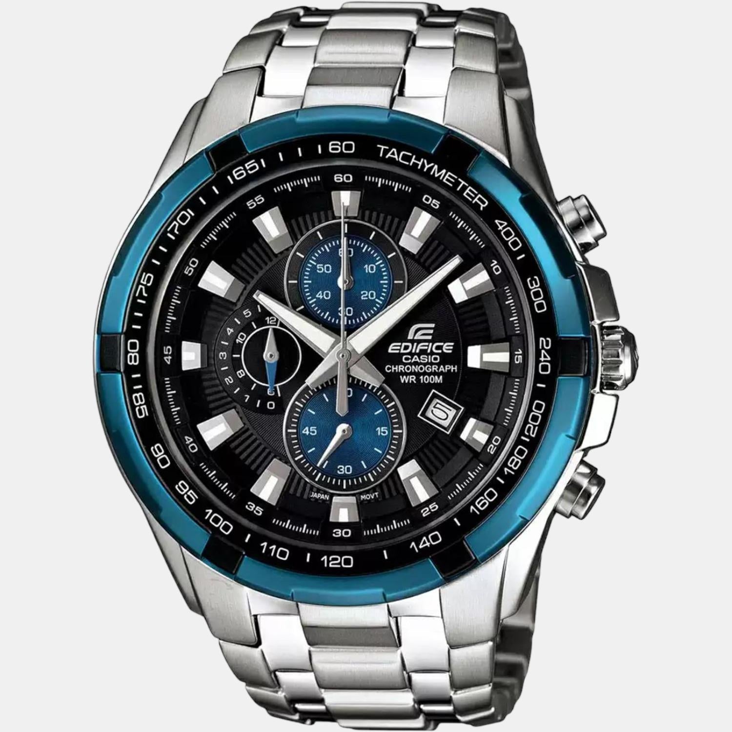 Casio Edifice Men Quartz Black Dial Chronograph Stainless Steel Watch ED462 - view 2