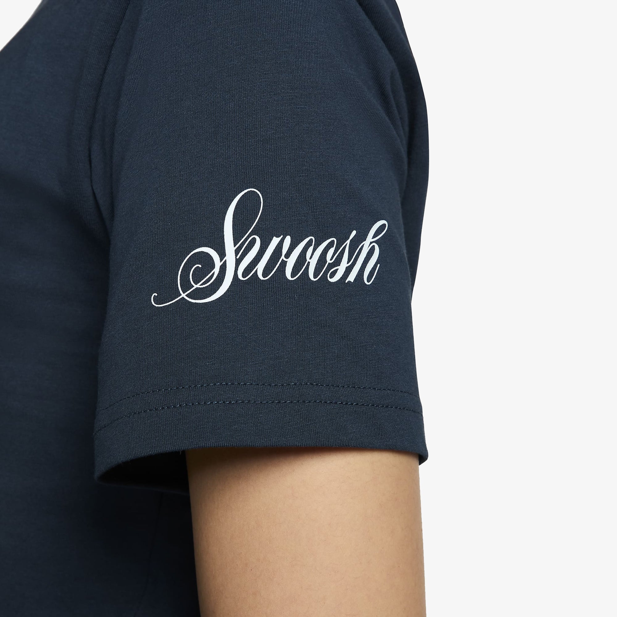 Nike | Sportswear Loose Short-sleeve Cropped T-shirt { Blue - view 5