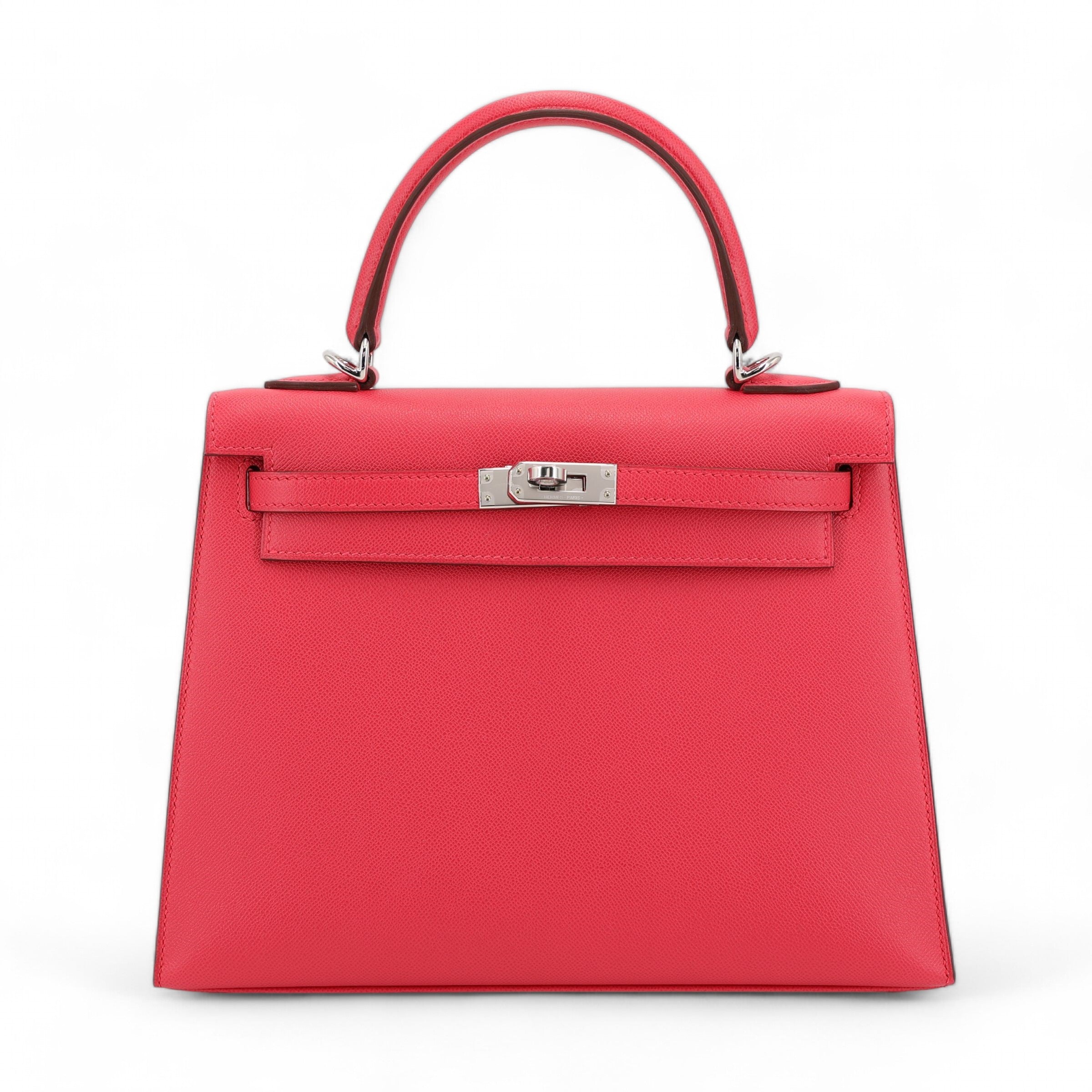 Cop Underdog HERMÈS Kelly 25 Sellier Rose Extreme Madame Palladium hardware