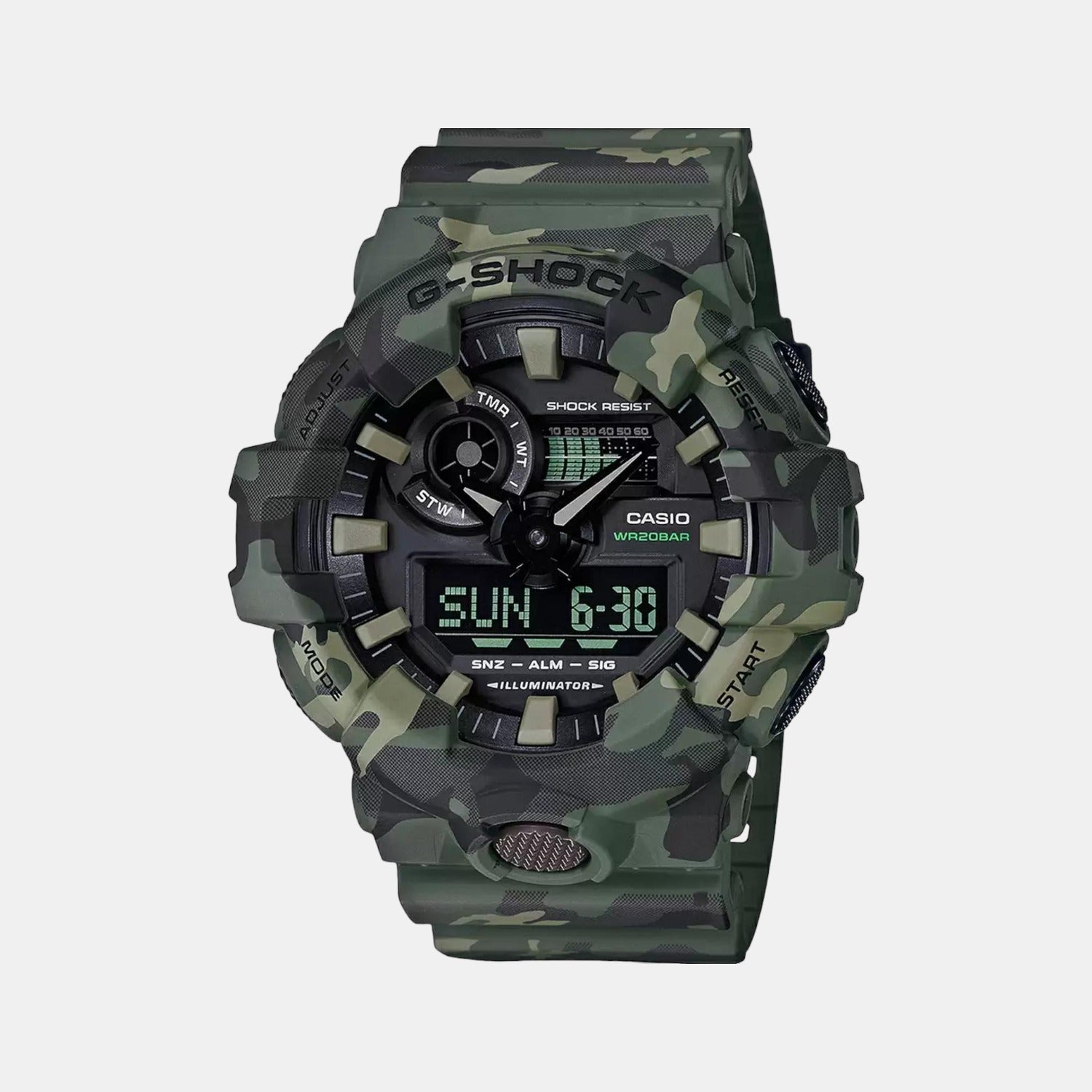 Casio G-Shock Men Quartz Grey Dial Analog-Digital Resin Watch G824