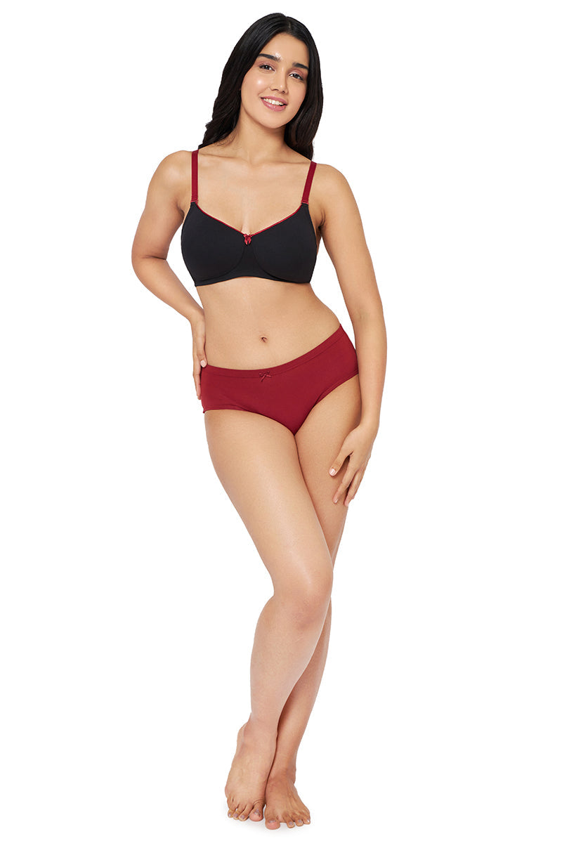 Amante Comfort Dream Padded Non-wired T-shirt Bra - Black & Henna - view 5