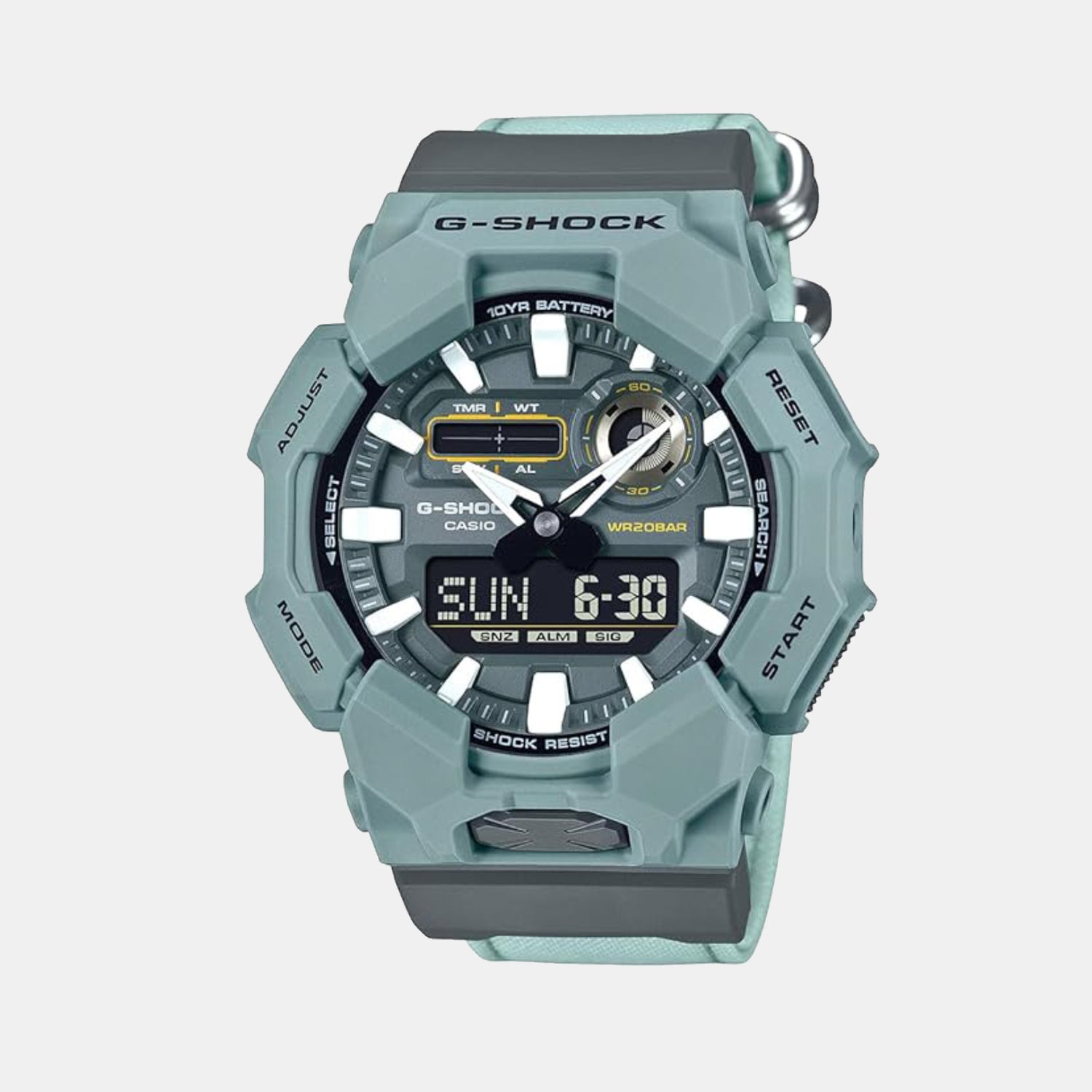 Casio G-Shock Men Quartz Green Dial Analog Resin Watch G1673