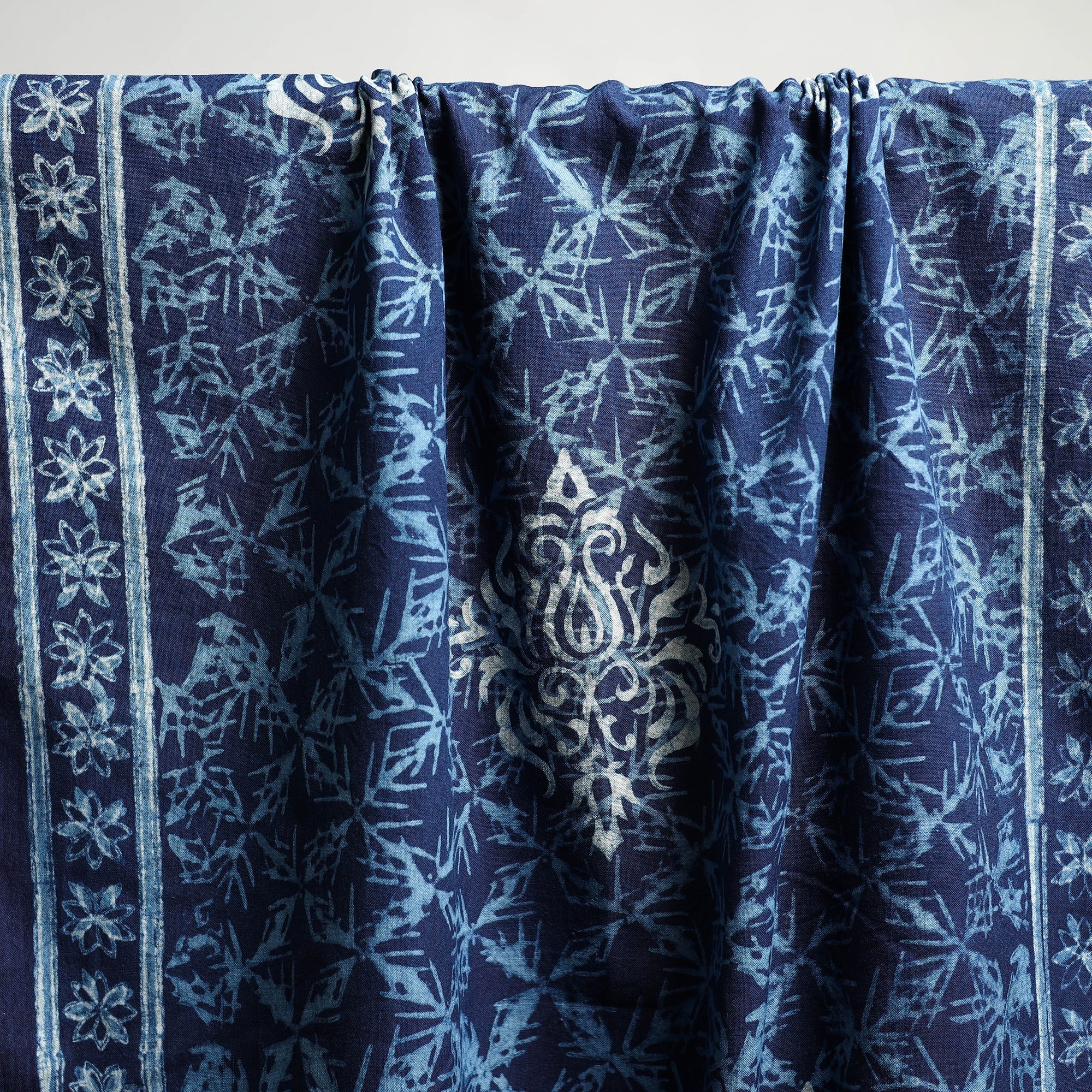HAVELI CHRONICLES Blue - Akola Block Print Pure Handloom Cotton Towel 19 - view 3