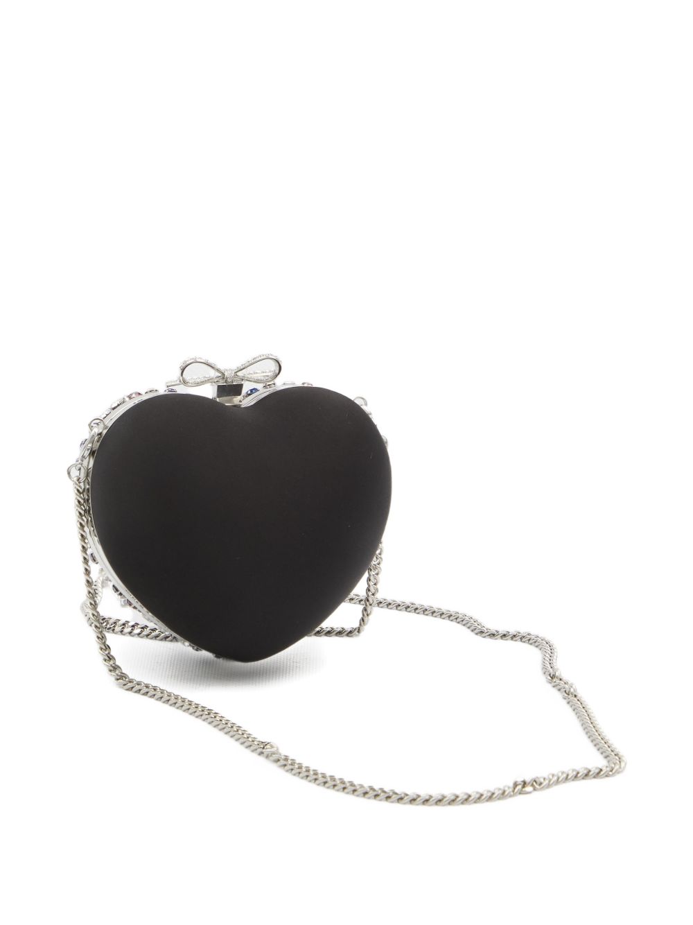 Self-Portrait Multi Crystal Heart Clutch - view 2