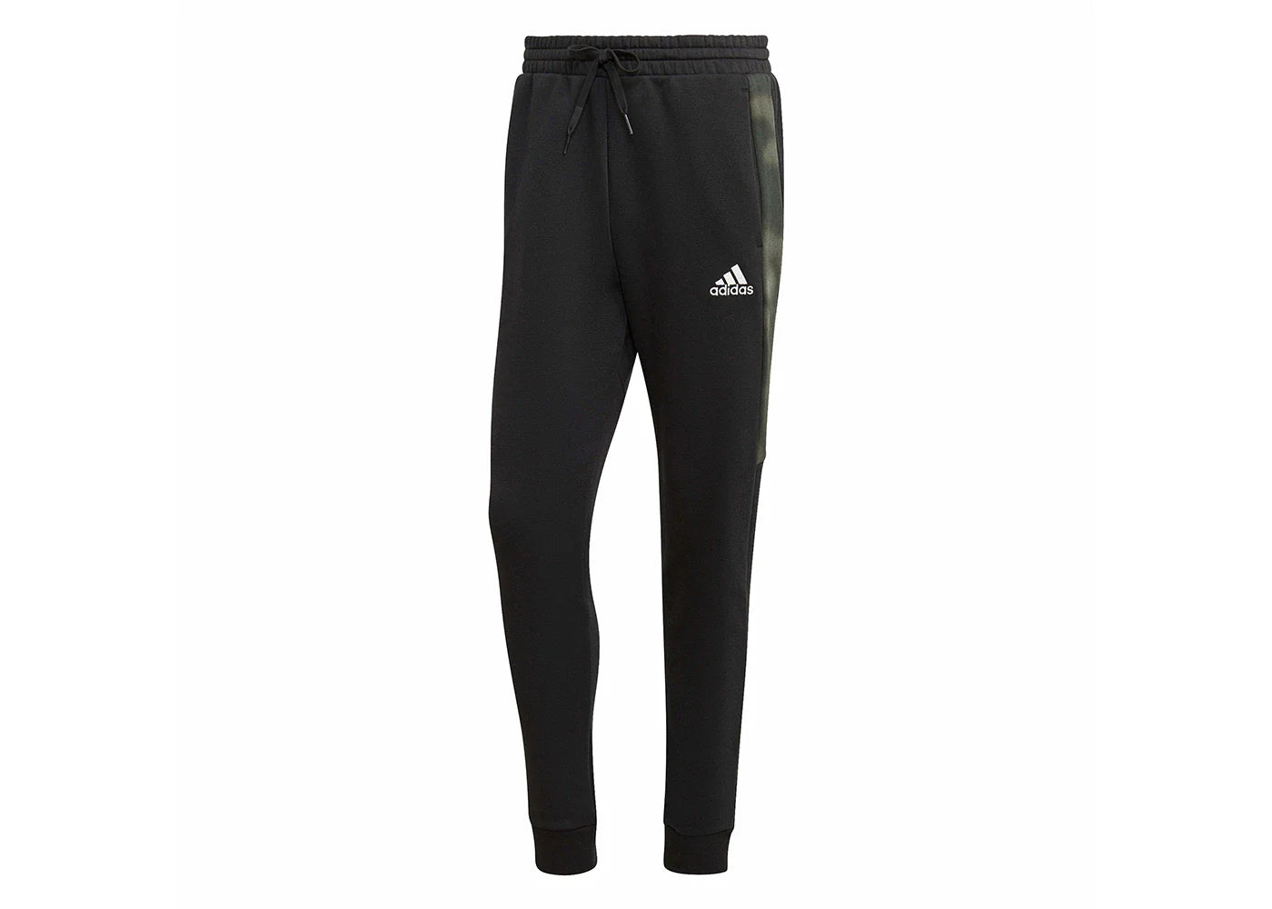 adidas Essentials Camo Print Fleece Pants Black