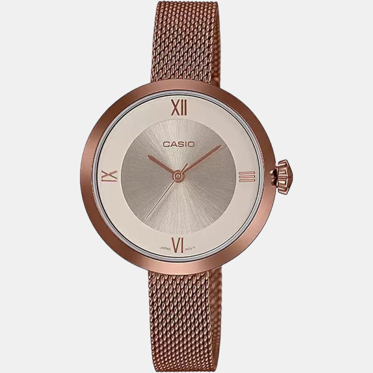 Casio Enticer Women Quartz Rose Gold Dial Analog Stainless Steel Watch A1854 - view 2