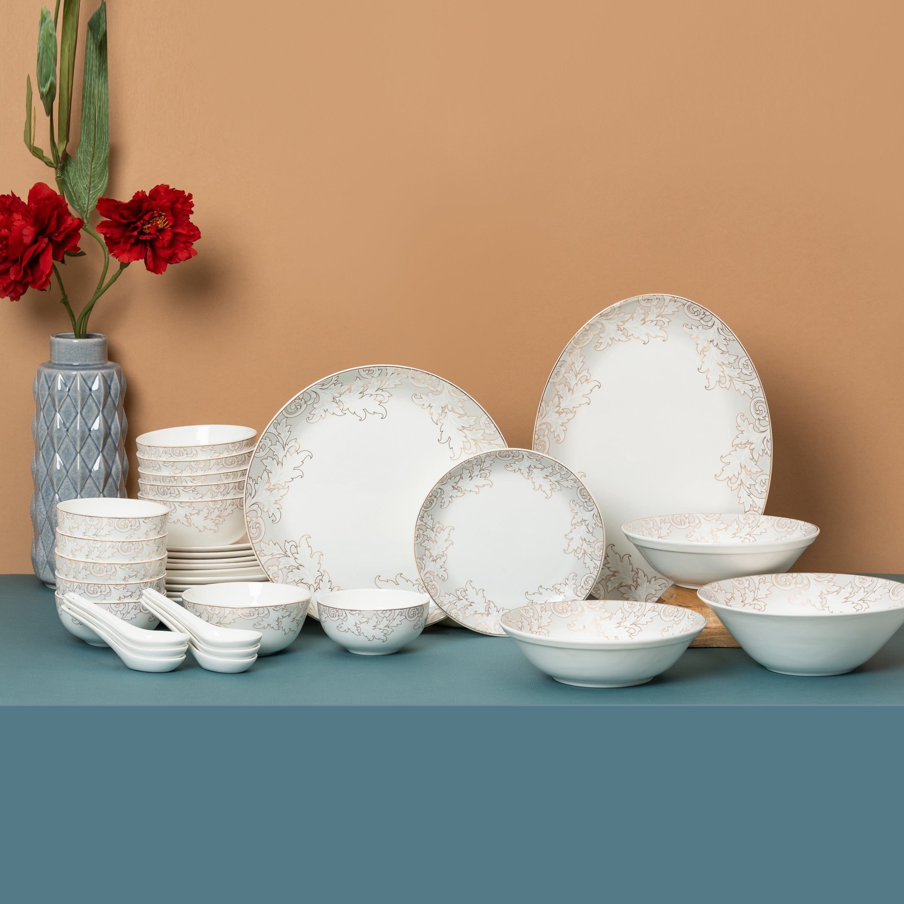 JCPL Urmi Crysta Dinner Set of 34 (CR401)