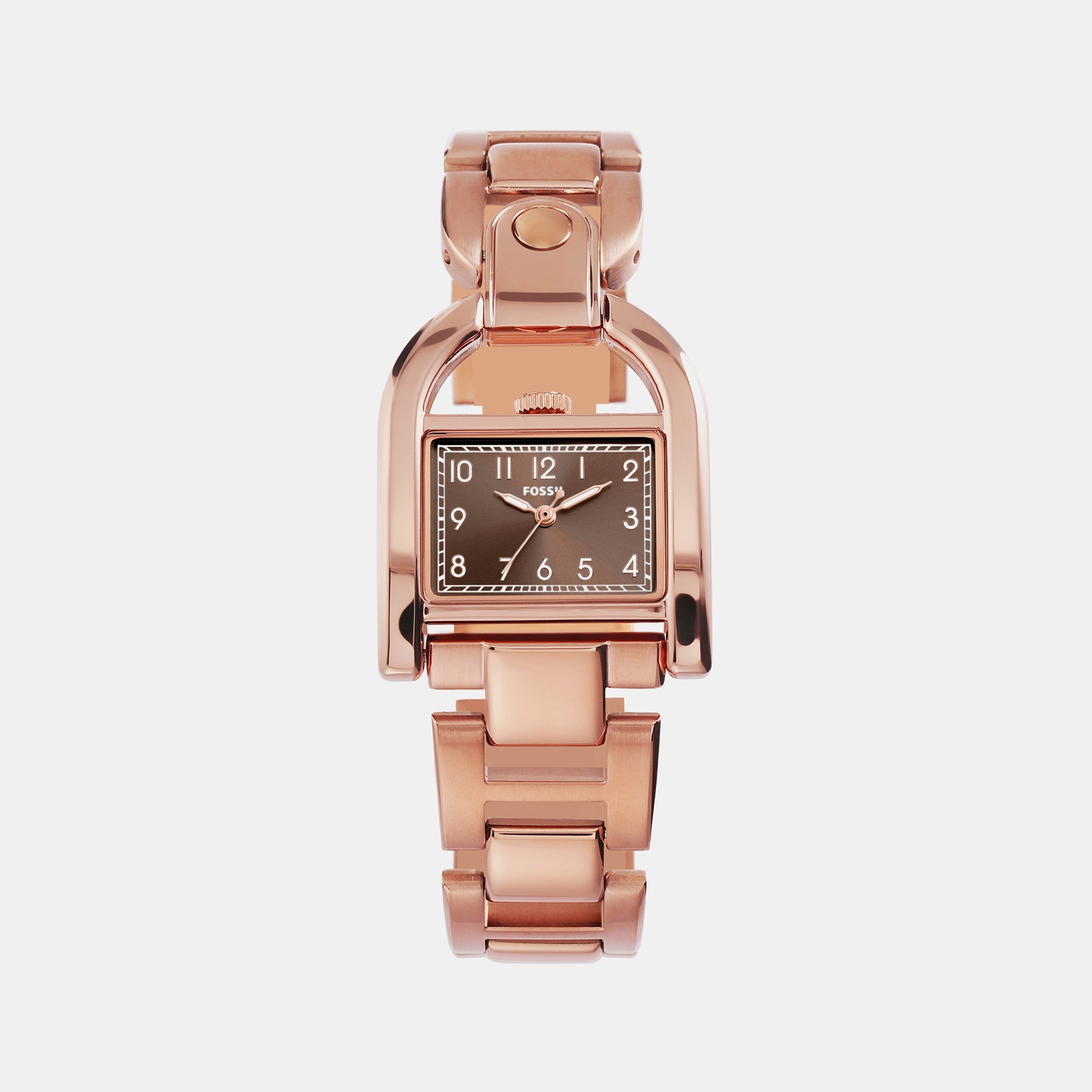 Fossil Harwell Women Quartz Brown Dial Analog Stainless Steel Watch ES5328