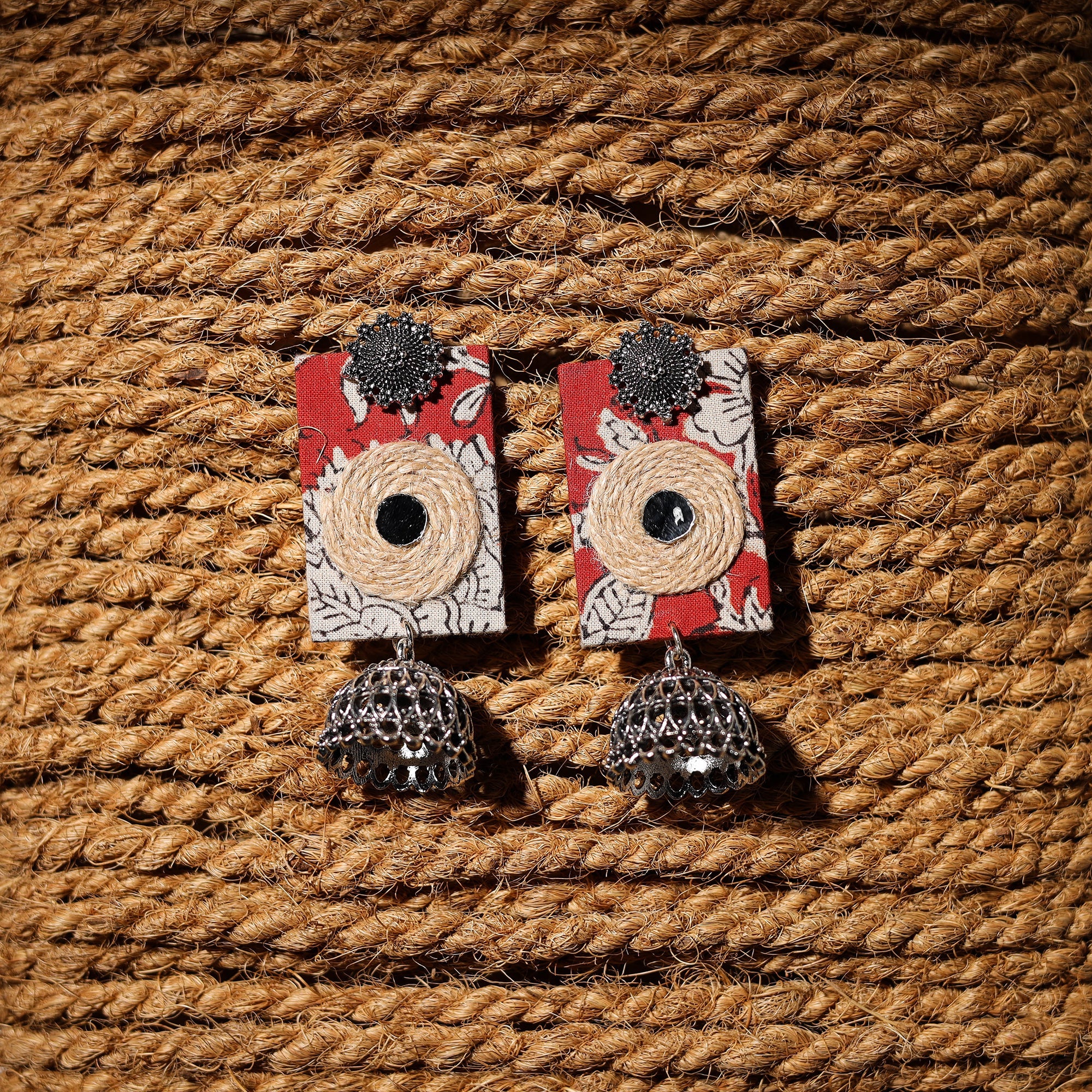 JALPARI Arohi Handcrafted GS Fabart Jhumki Earrings