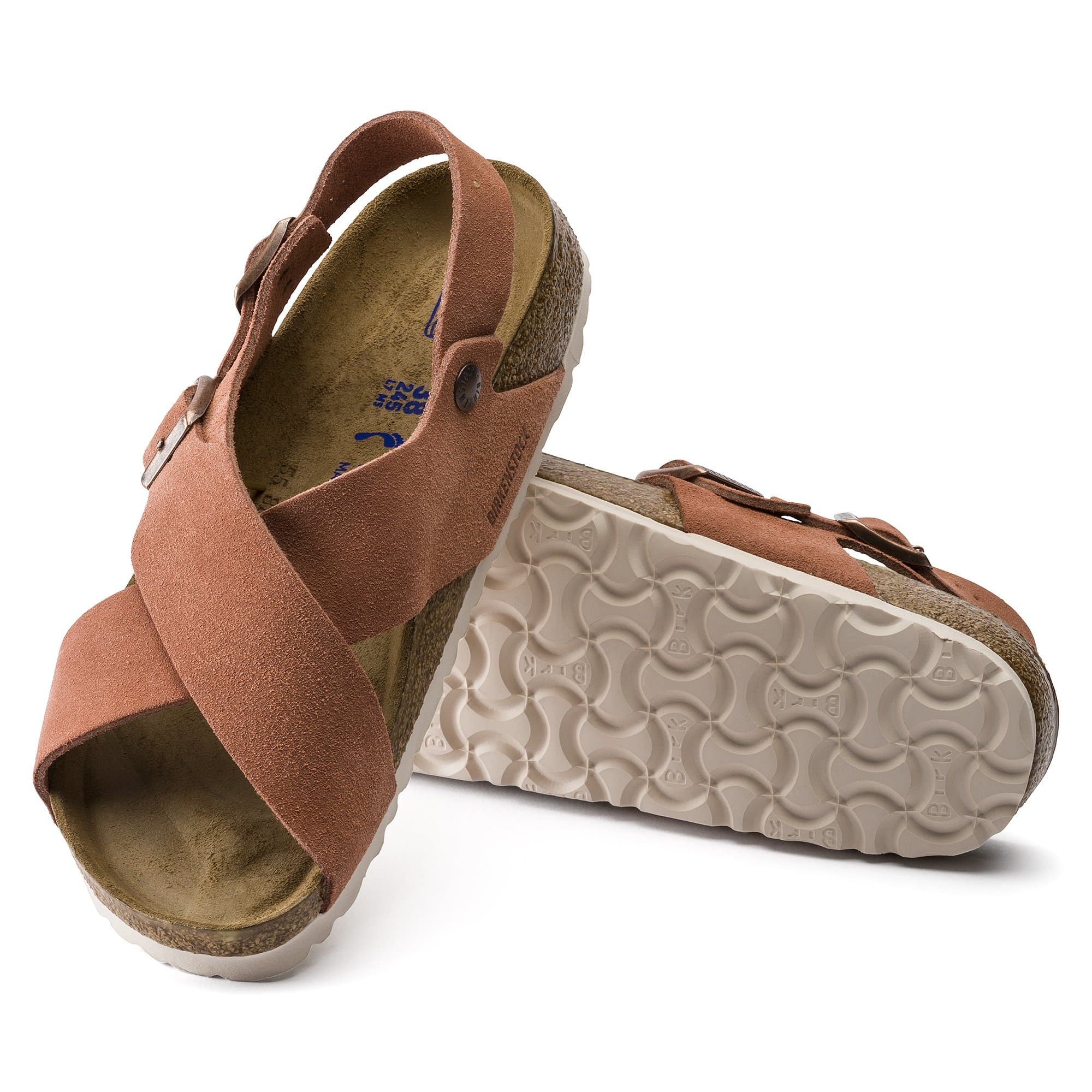 Birkenstock Tulum Soft Footbed Suede Leather – Red Red/Earth Red