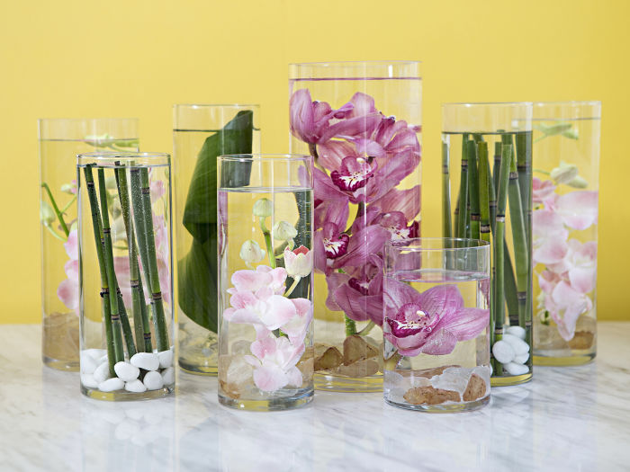 fiftyflowers.com Submerged Tropical Centerpieces with Something Turquoise