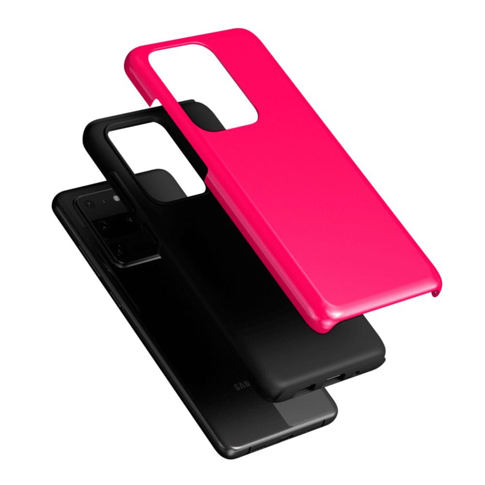 Casetry Think Pink | Solid Neon Pink Samsung Case - view 39