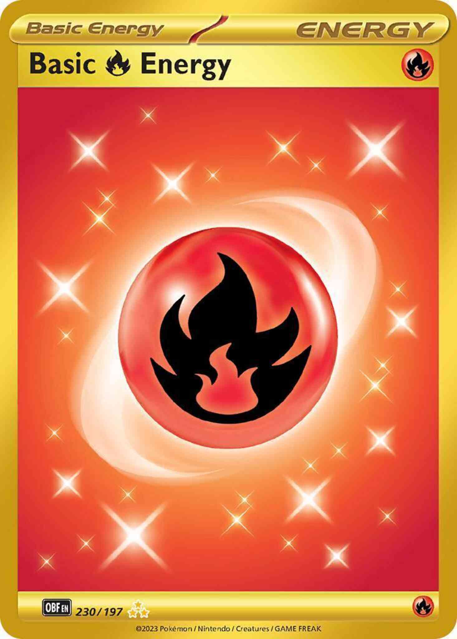 Pokémon Basic Fire Energy - 230/197 - Hyper Rare [sv03-230] [Secret]