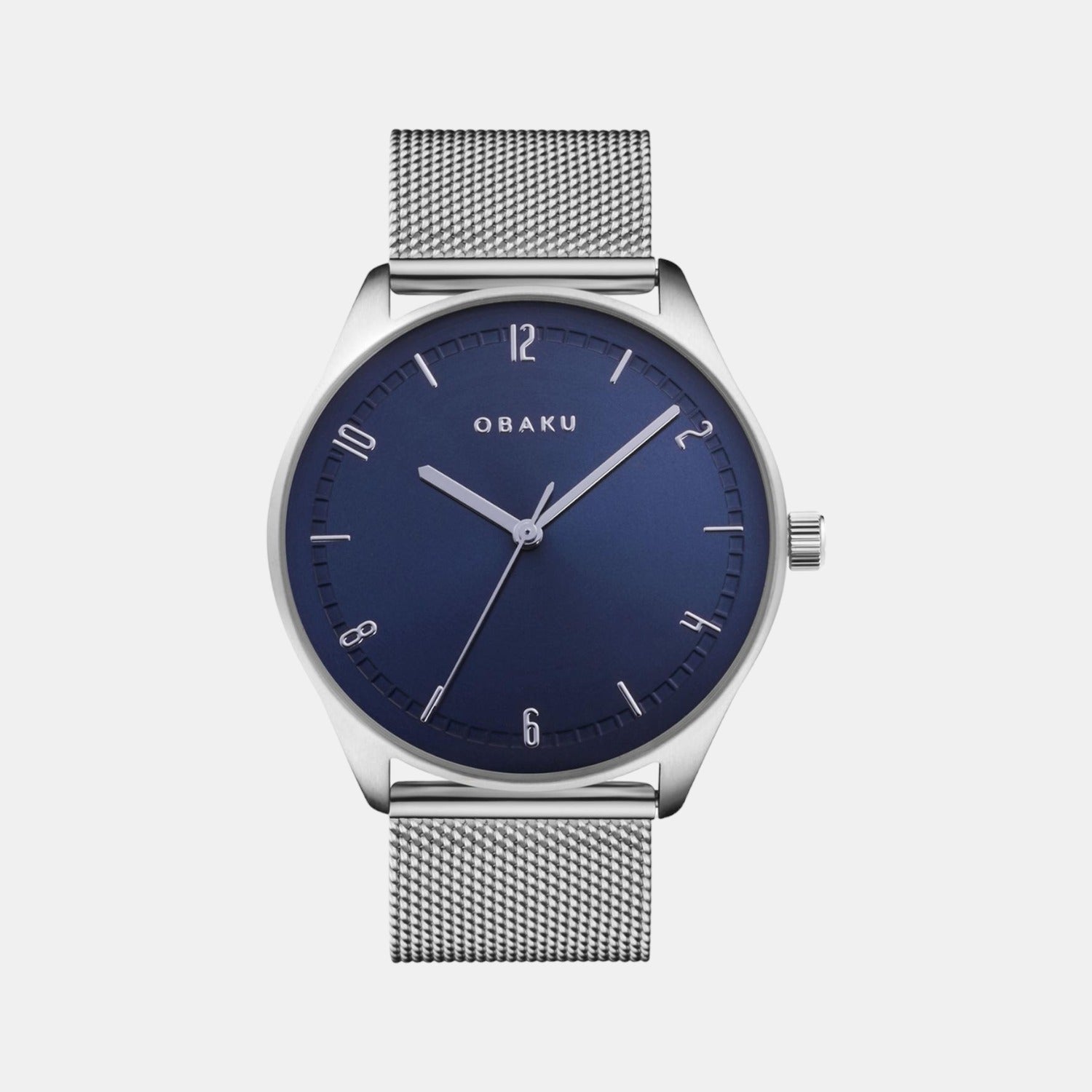 Obaku Ager Men Quartz Blue Dial Analog Stainless Steel Watch V235GXCLMC