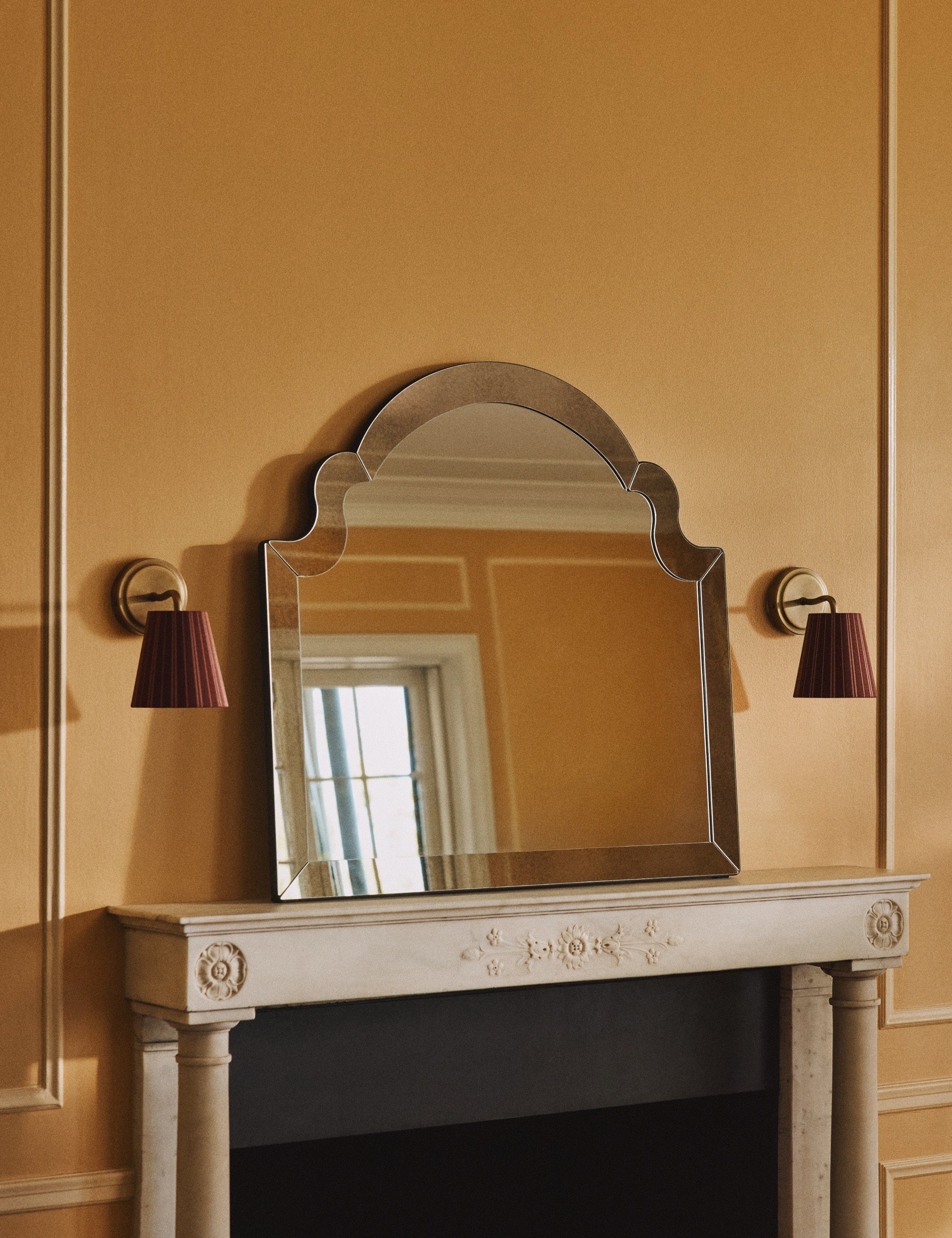 Lulu and Georgia Badgley Sconce – Red Stripe and Antique Brass - view 2
