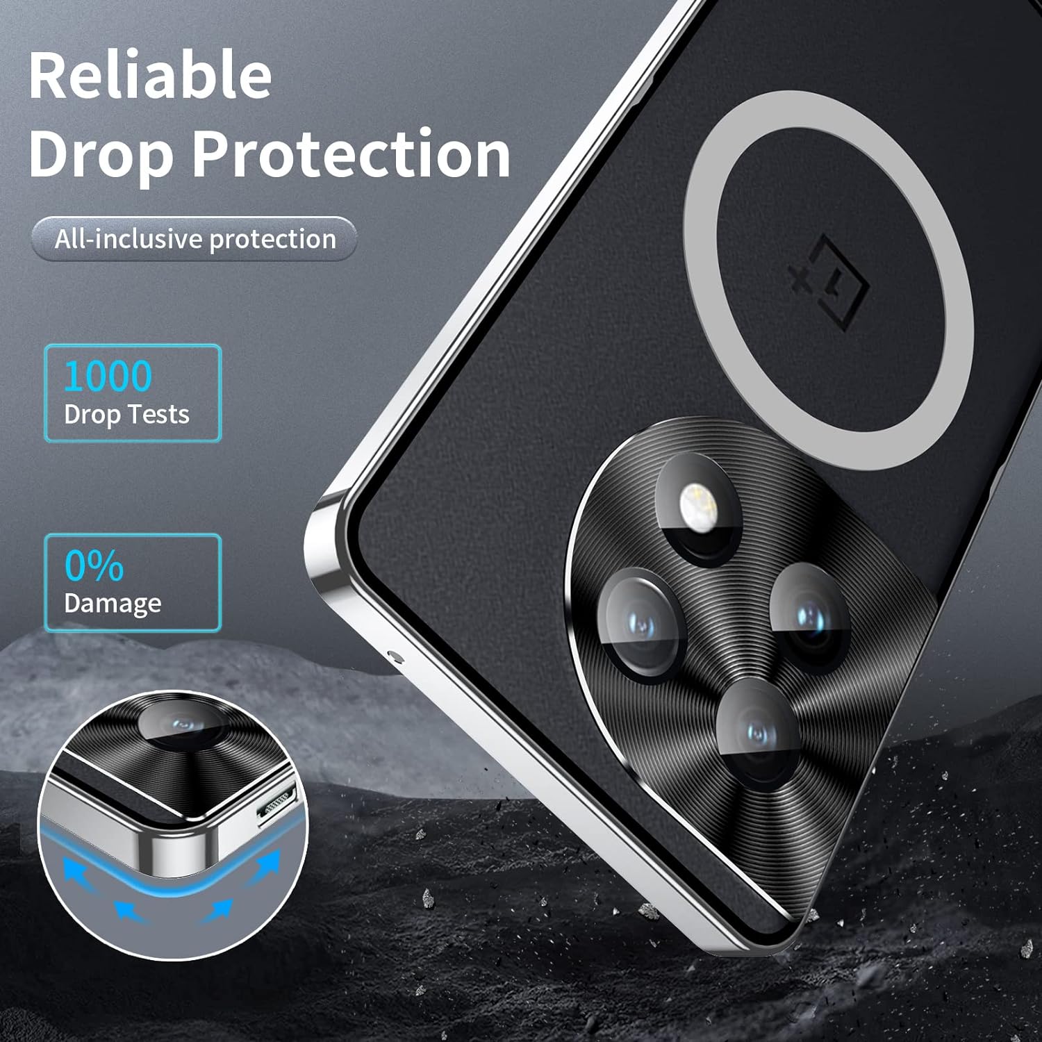 Million Cases Ultra-Thin Metal Frame Glass Case - OnePlus - view 11