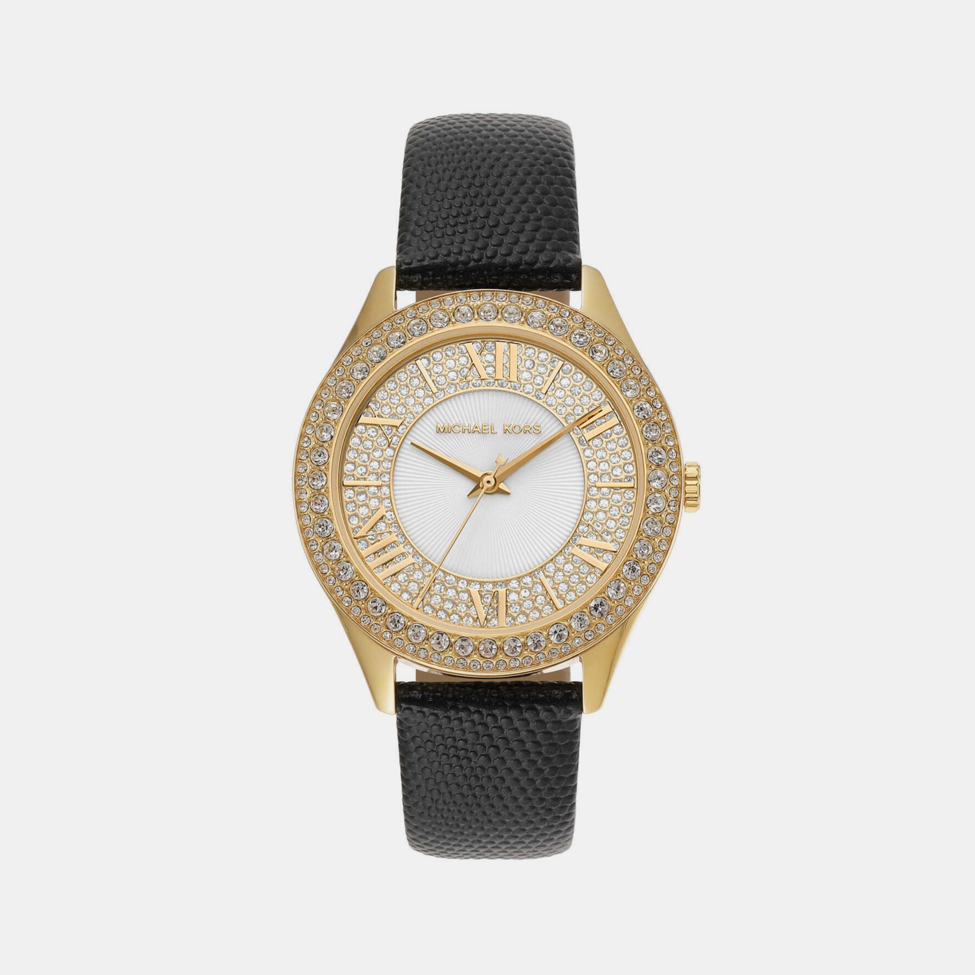Michael Kors Harlowe Women Quartz White Dial Analog Leather Watch MK2988
