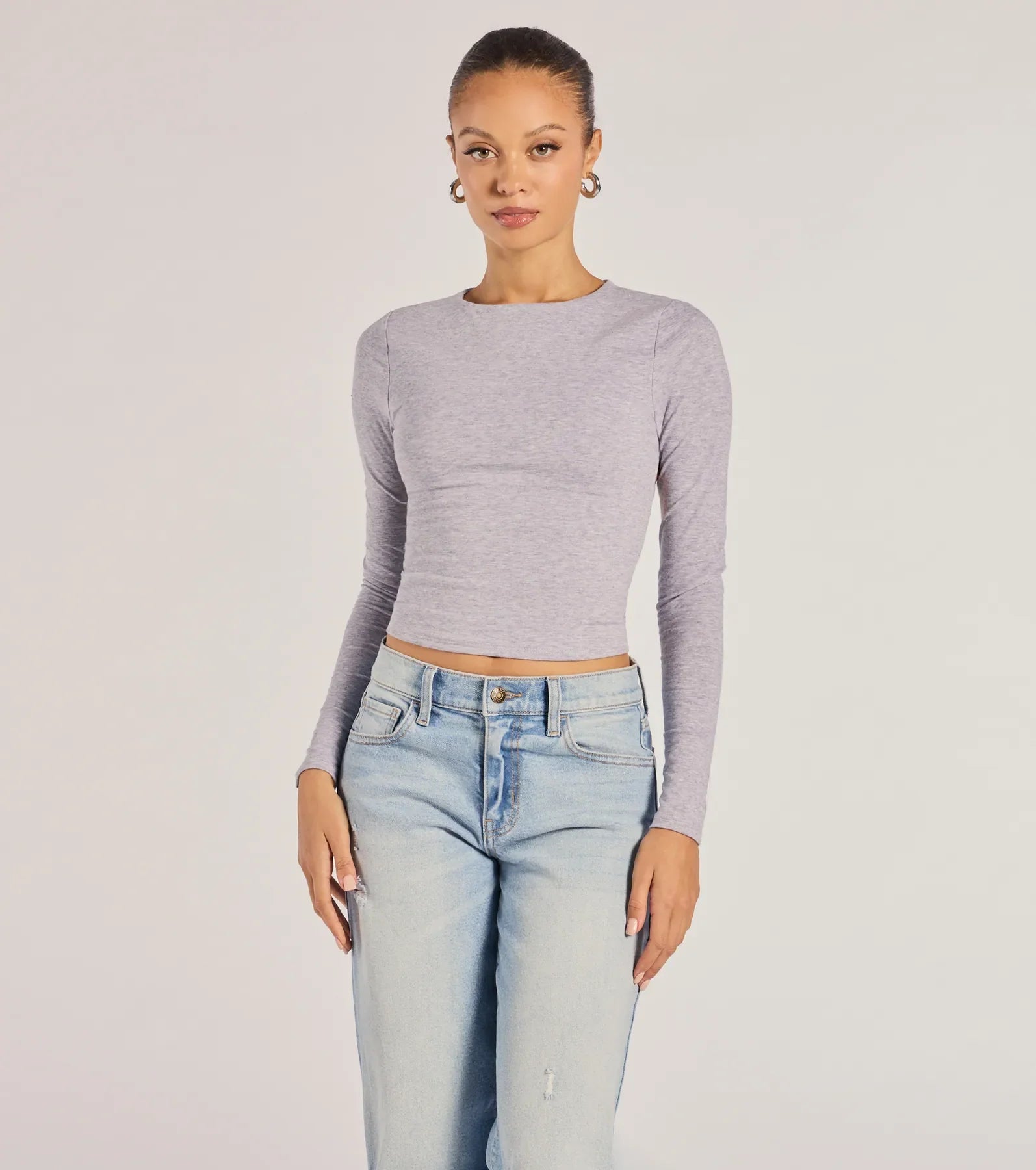 Windsor Elevated Staple Open Back Long Sleeve Top - view 5