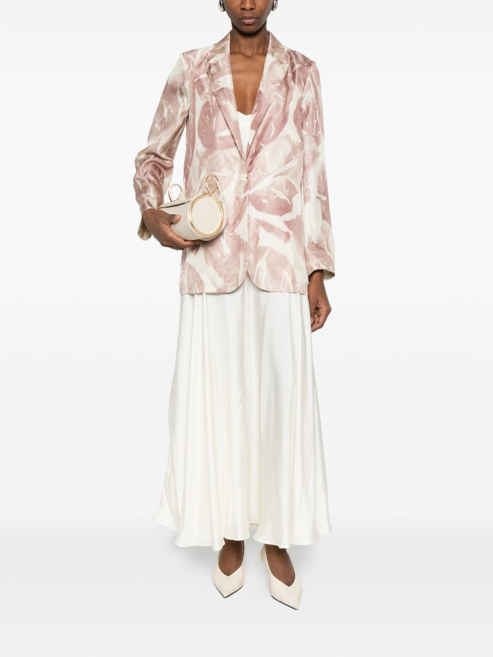 Alysi Printed single-breasted jacket – 100% SILK - view 2