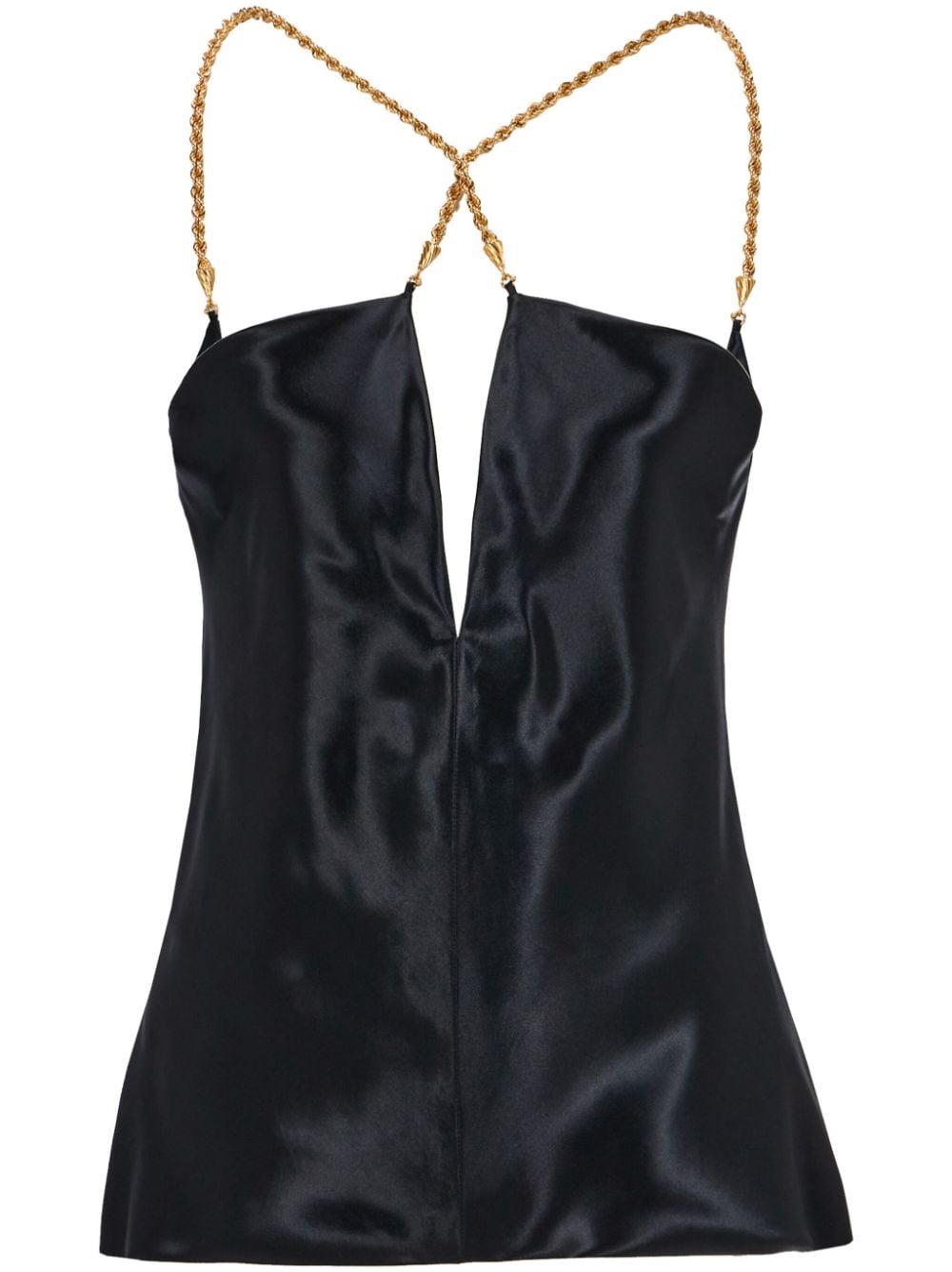 Ferragamo Satin sleeveless top – Outer: Viscose 100%