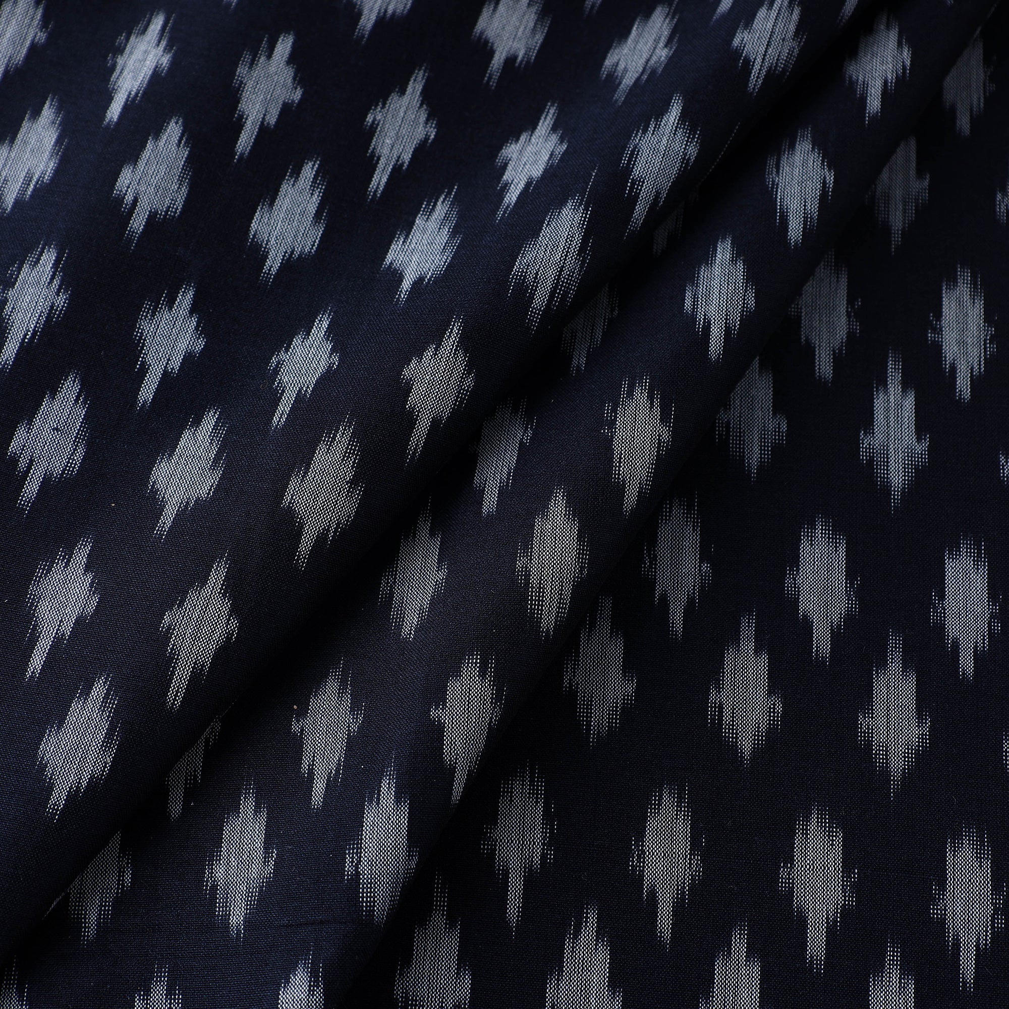 SOUTH KARGHA Black - Mercerised Cotton Pochampally Ikat Fabric 07 - view 2