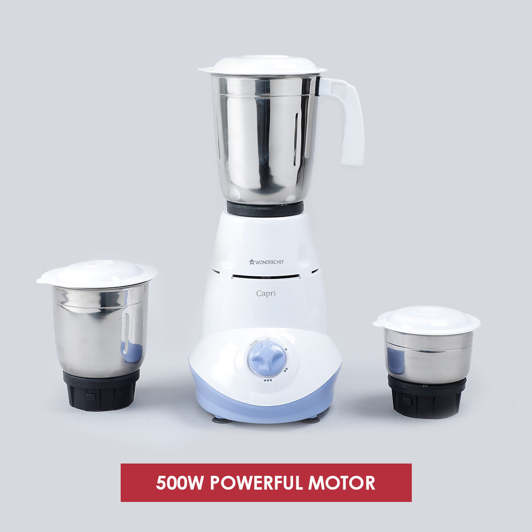 Wonderchef Capri Mixer Grinder 550W With 3 Stainless Steel Jars - view 2