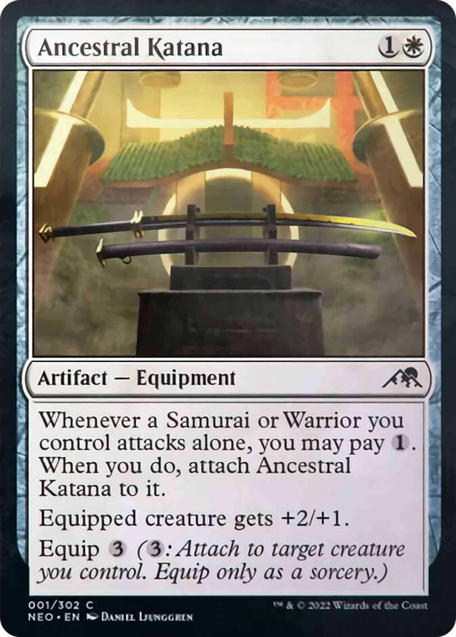 Ancestral katana 1 – Magic Ancestral Katana [1] [Kamigawa: Neon Dynasty] [Non-Foil]