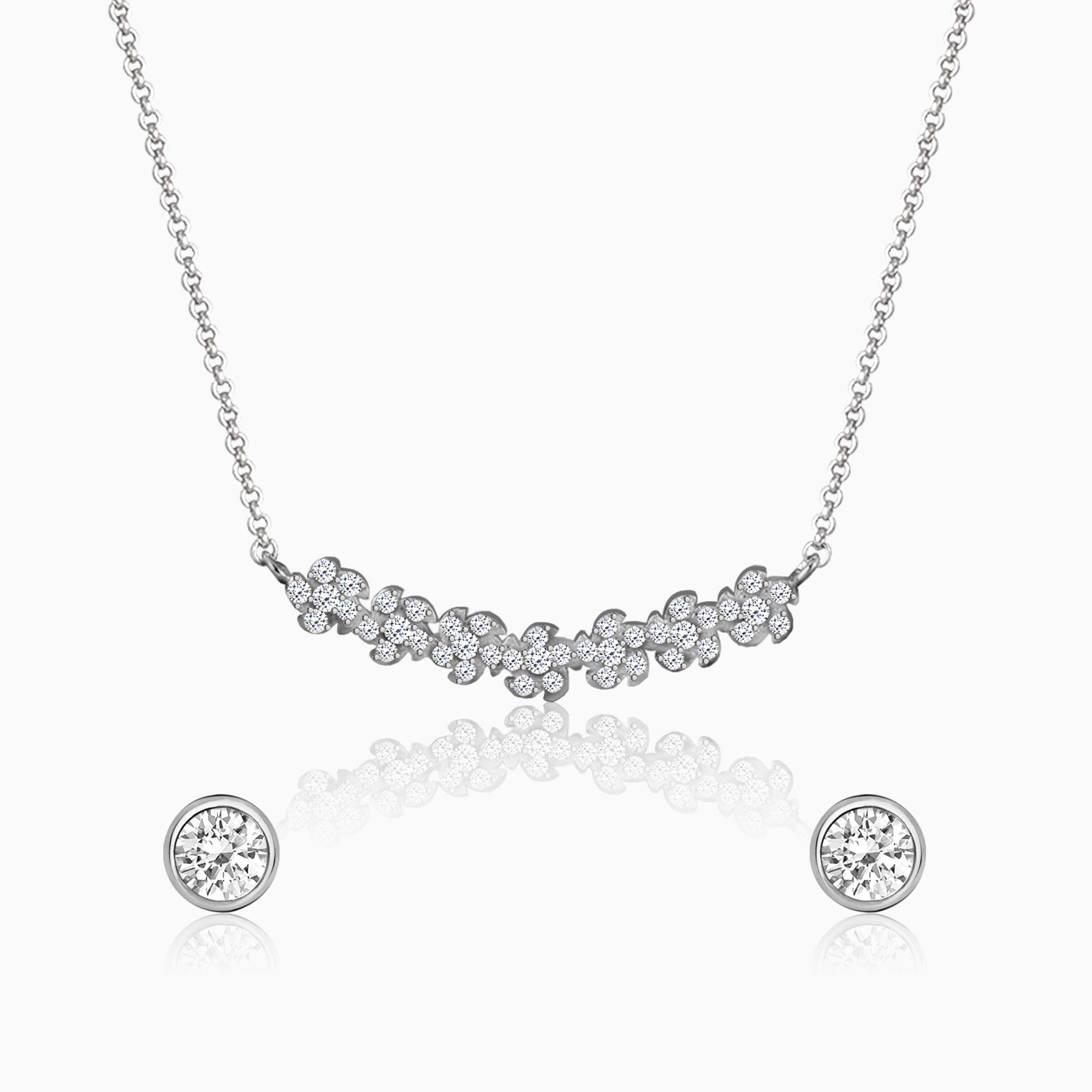 GIVA Jewellery Silver Shining Zircon Set