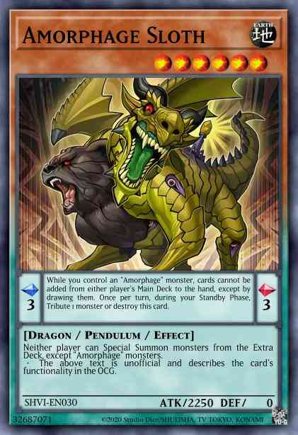Yu-Gi-Oh! Amorphage Sloth - SHVI-EN030 - Secret Rare - 1st Edition