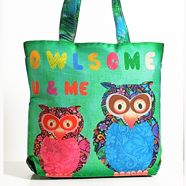 Swayam India Designer Green Animal Theme Bags- Owl-1 - view 2
