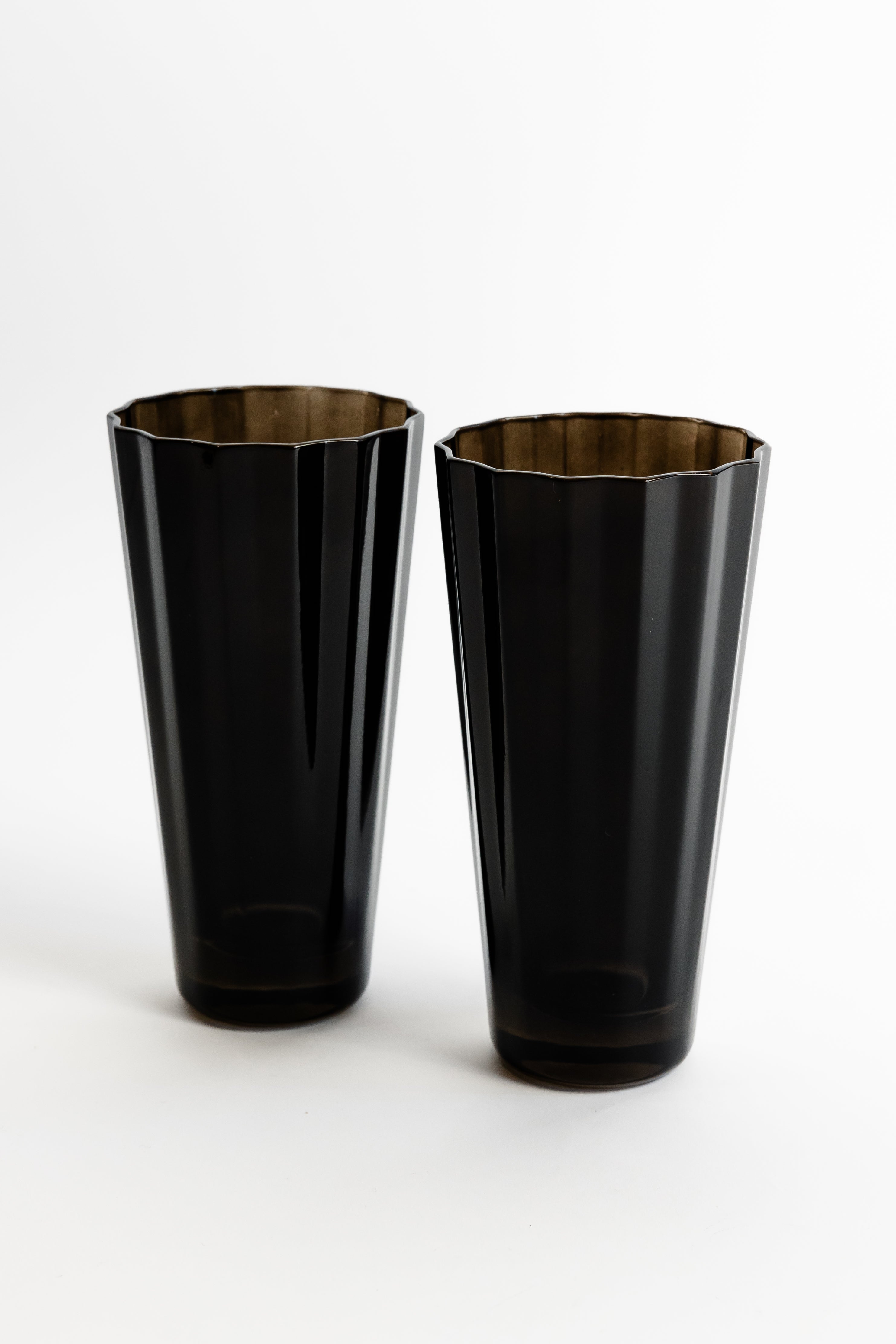 Estelle Colored Glass Estelle Colored Sunday High Balls - Set of 2 {Black} - view 2