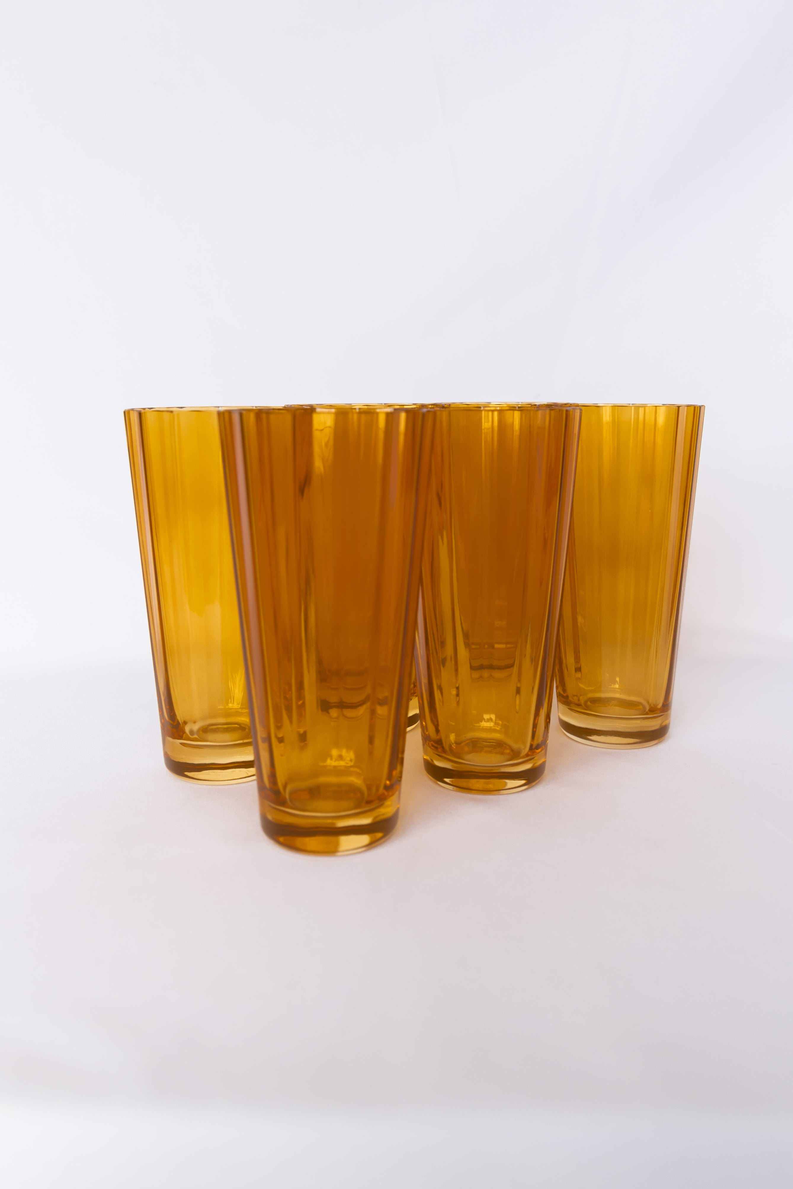 Estelle Colored Glass Estelle Colored Sunday High Balls - Set of 6 {Butterscotch}