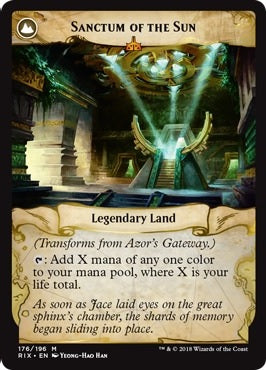 Magic Azor's Gateway // Sanctum of the Sun [176] [Rivals of Ixalan] [Non-Foil] - view 2