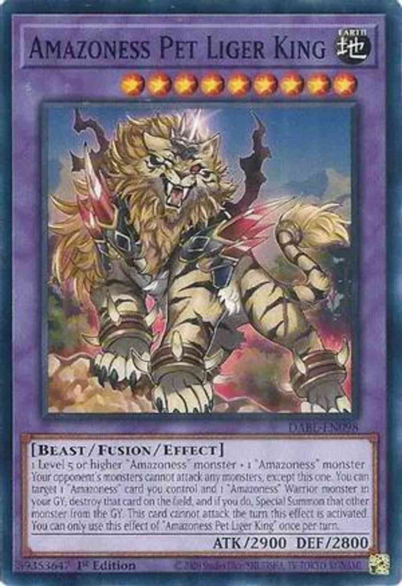 Yu-Gi-Oh! Amazoness Pet Liger King - DABL-EN098 - Common - 1st Edition