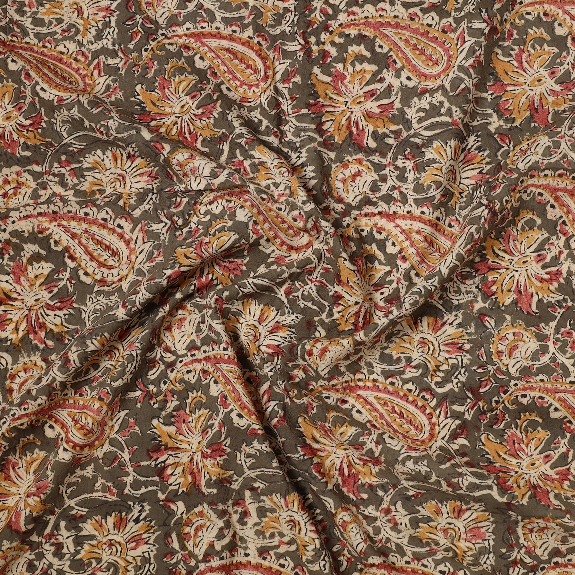 SOUTH KARGHA Brown - Kalamkari Block Printed Cotton Precut Fabric (1.15 meter) 01 - view 2