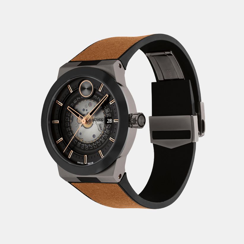 Movado Bold Men Automatic Black Dial Analog Rubber Watch 3601248 - view 2