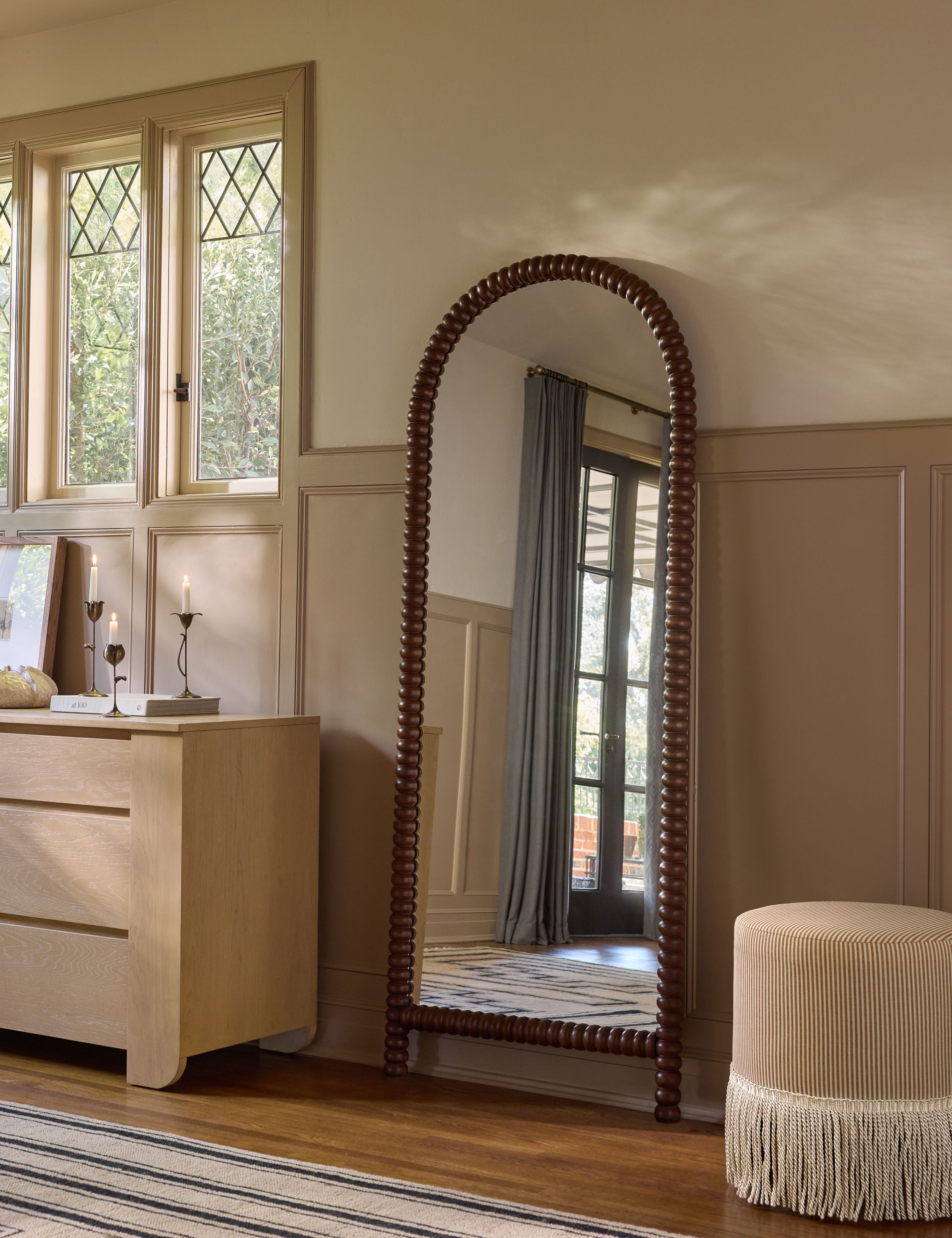Lulu and Georgia Molly Floor Mirror – Walnut