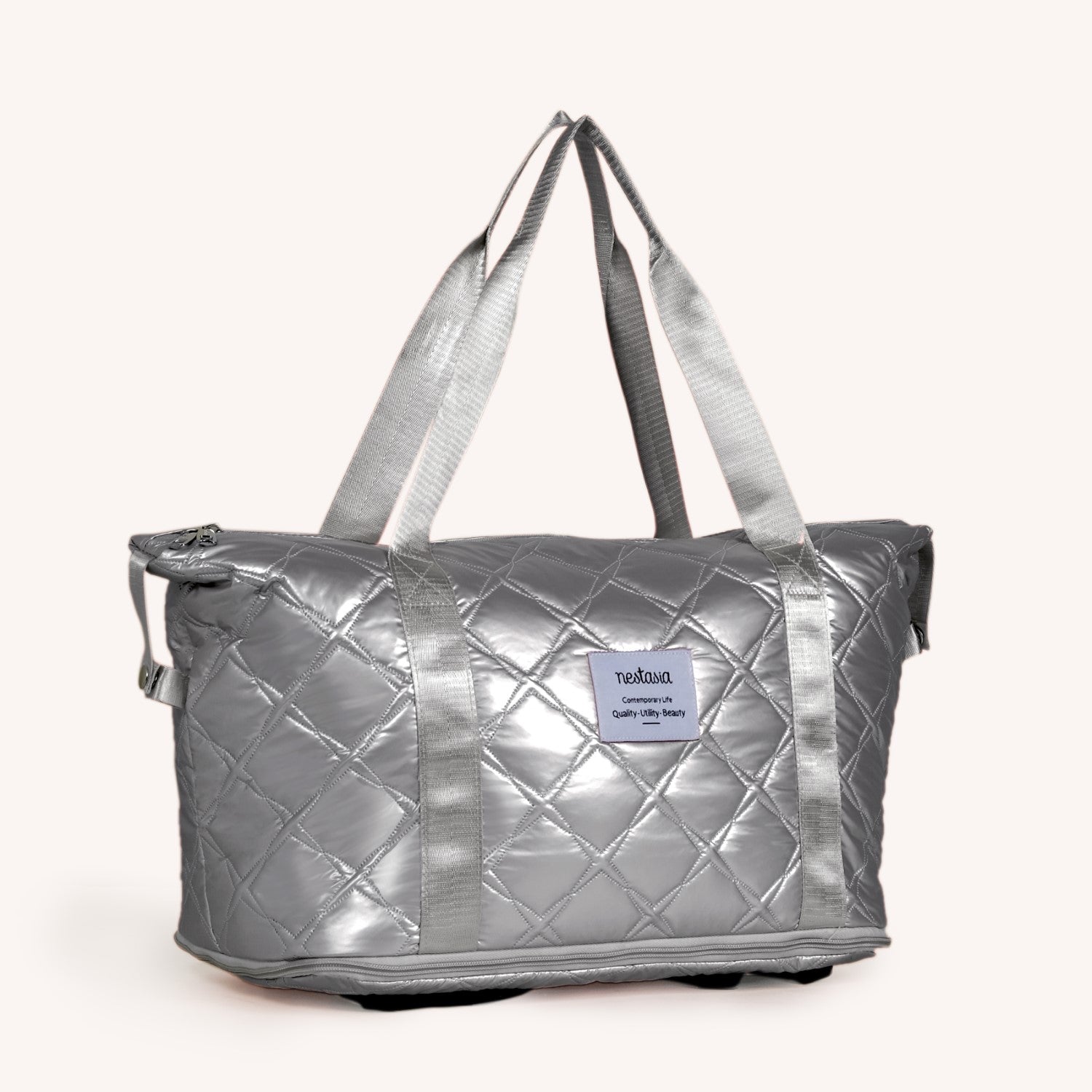 Nestasia Movo Expandable Travel Bag With Removable Wheels Silver - view 3