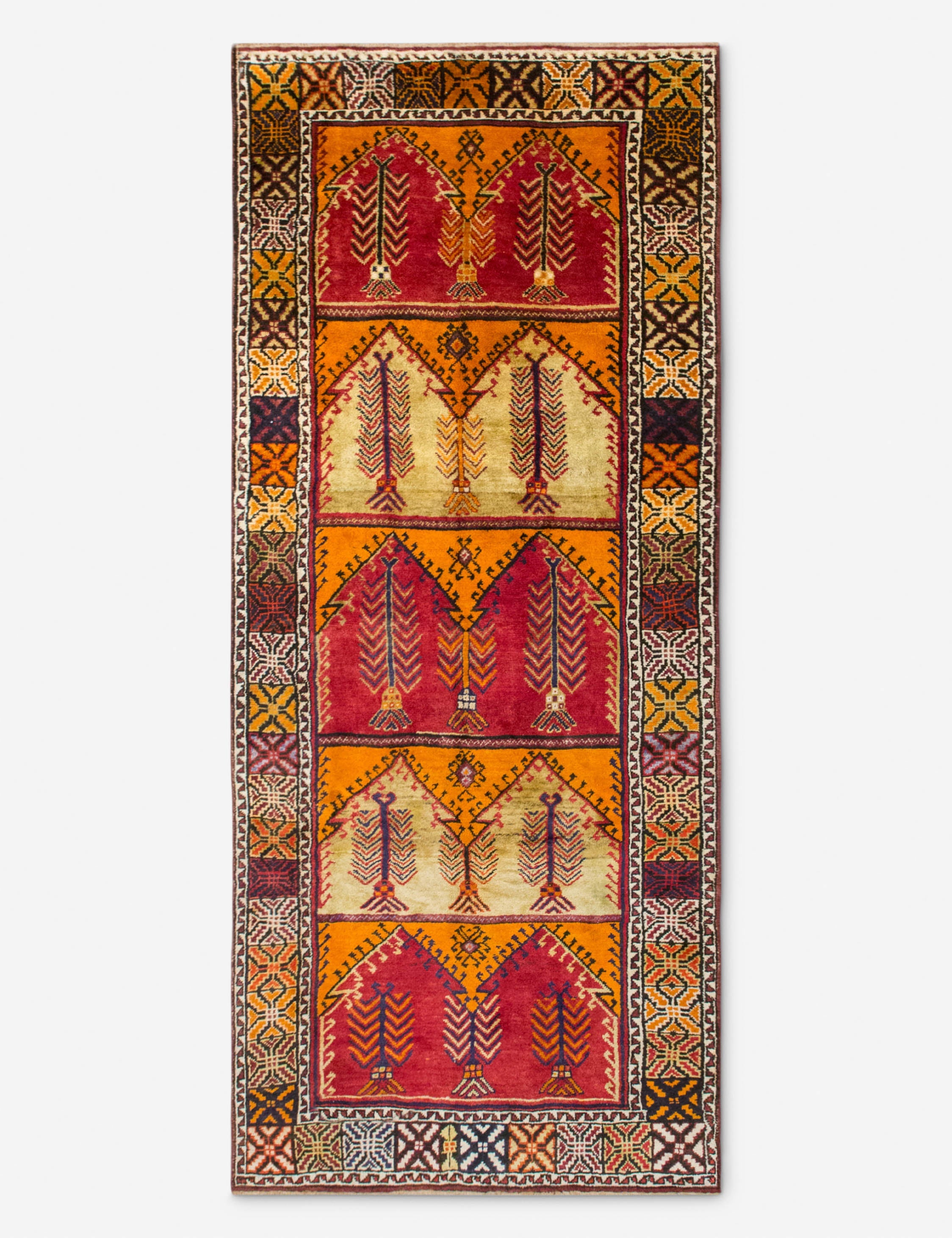 Lulu and Georgia Vintage Turkish Hand-Knotted Wool Runner Rug No. 296, 5'6" x 13'1"