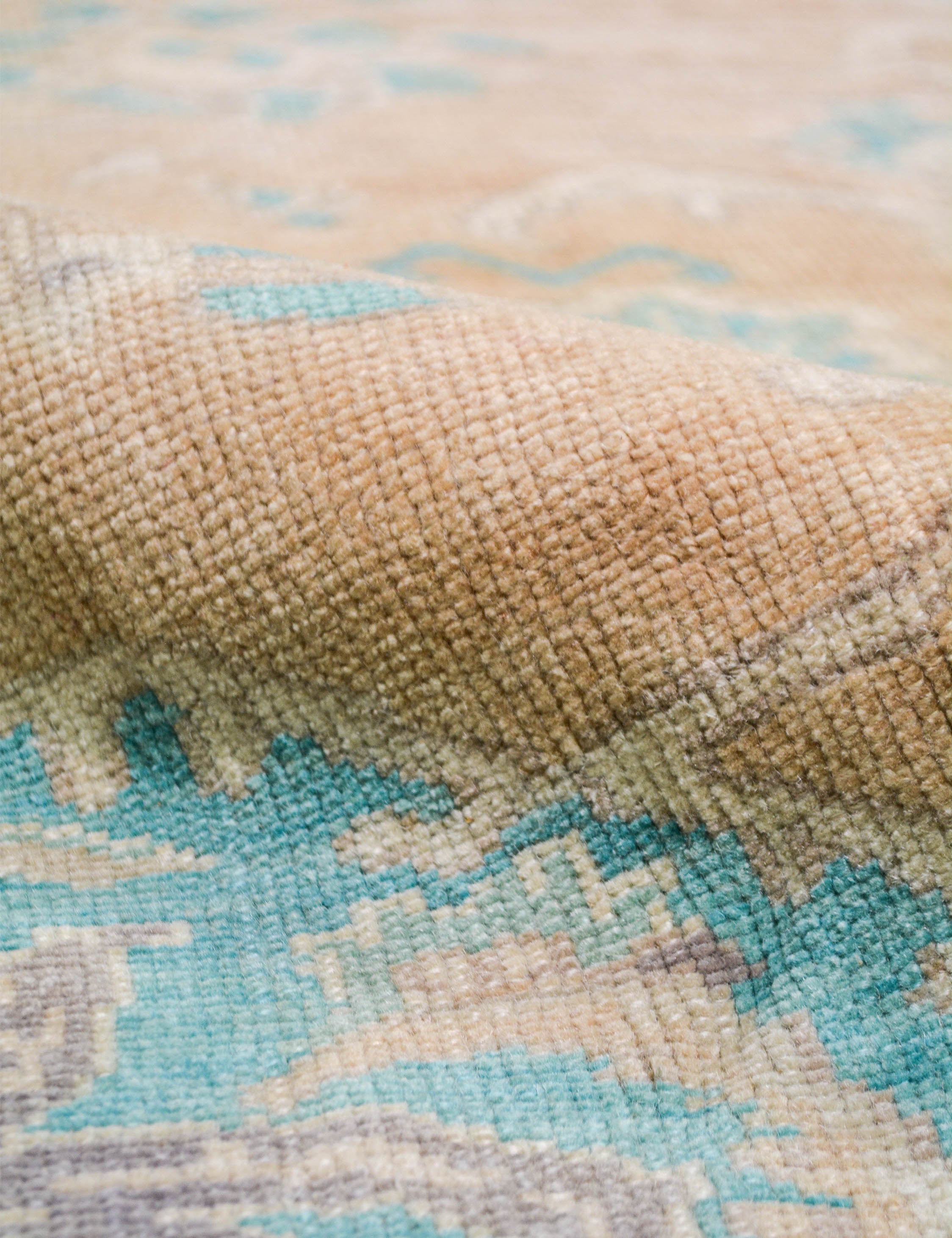 Lulu and Georgia Vintage Turkish Hand-Knotted Wool Rug No. 464, 5' 6" x 9' 7" - view 2
