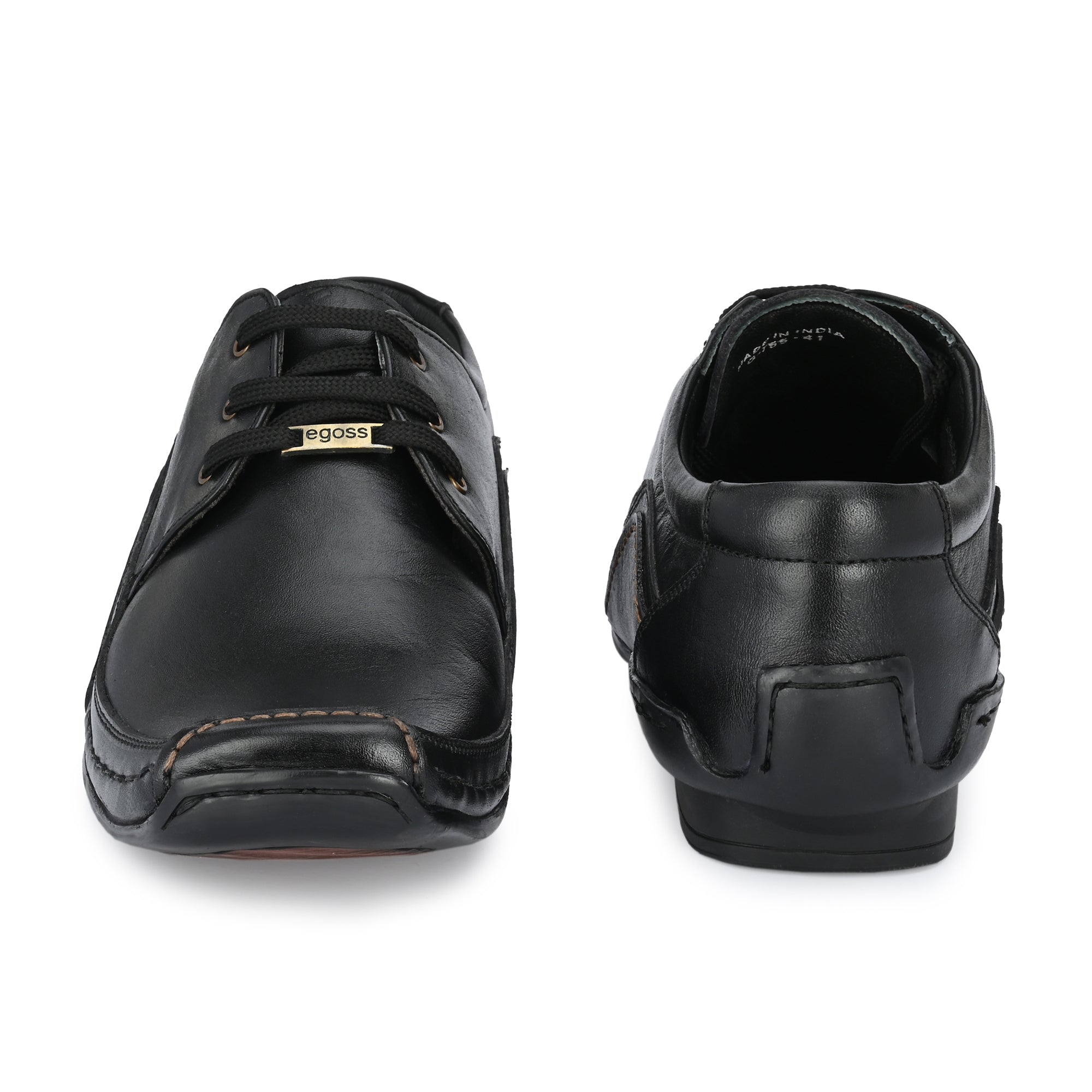 egoss-shoes Egoss Casual Derby Lace Up Leather Shoes For Men - view 2
