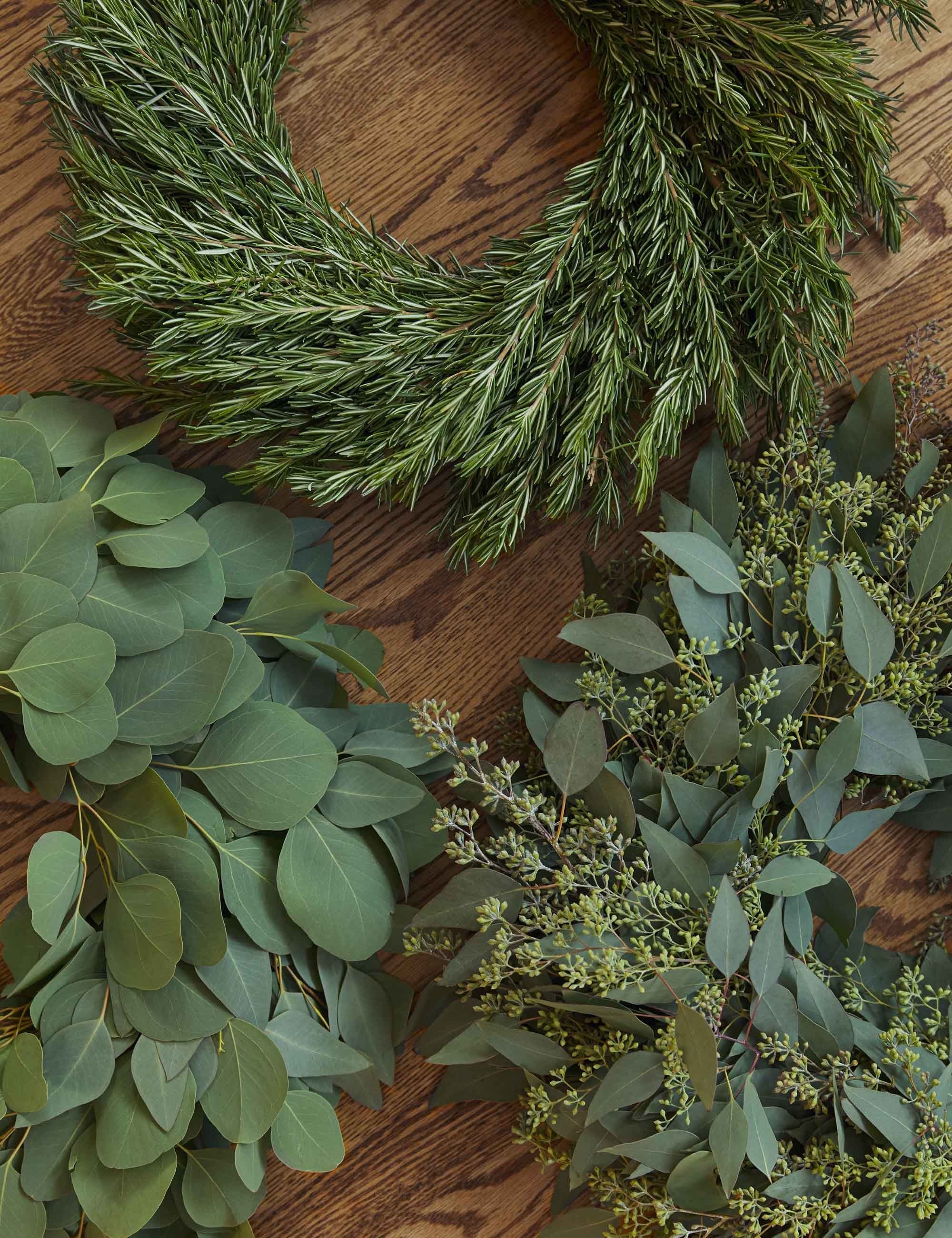 Lulu and Georgia Fresh Handmade Seeded Eucalyptus Wreath - view 6