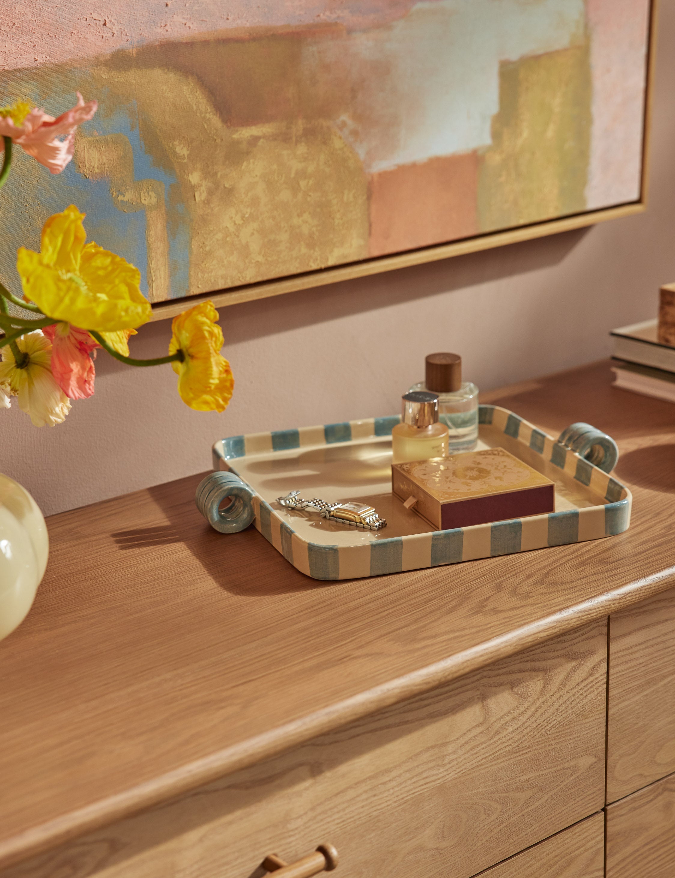 Lulu and Georgia Bibbs Hand-Painted Tray – Ochre - view 2