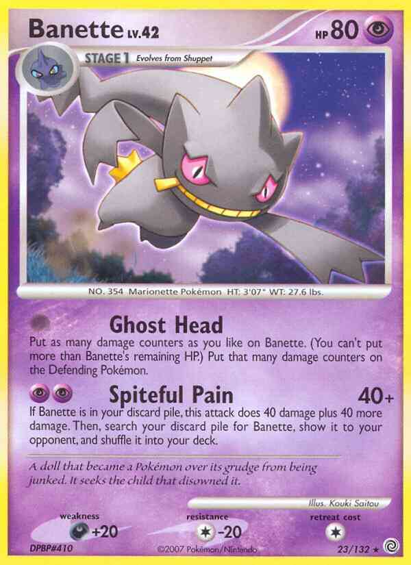 Rare dp3-23 non-holo – Pokémon Banette - 23/132 - Rare [dp3-23] [Non-Holo]