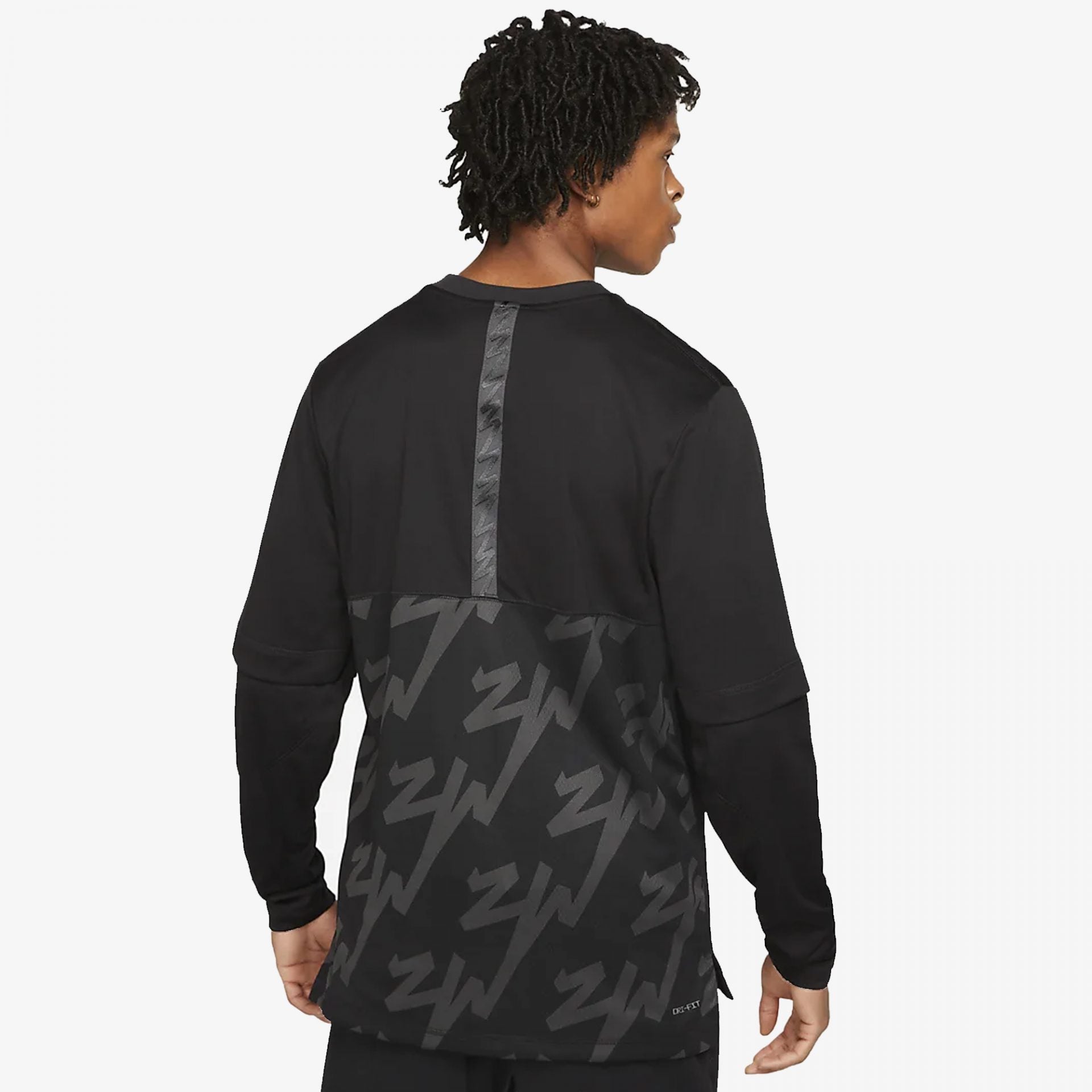 Nike | M J ZION LS SHOOTING SHIRT { BLACK/GREY
