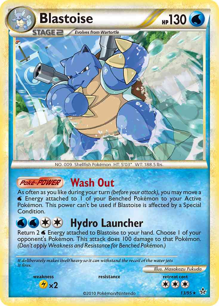 Rare hgss2-13 reverse – Pokémon Blastoise - 13/95 - Rare [hgss2-13] [Reverse Holo]
