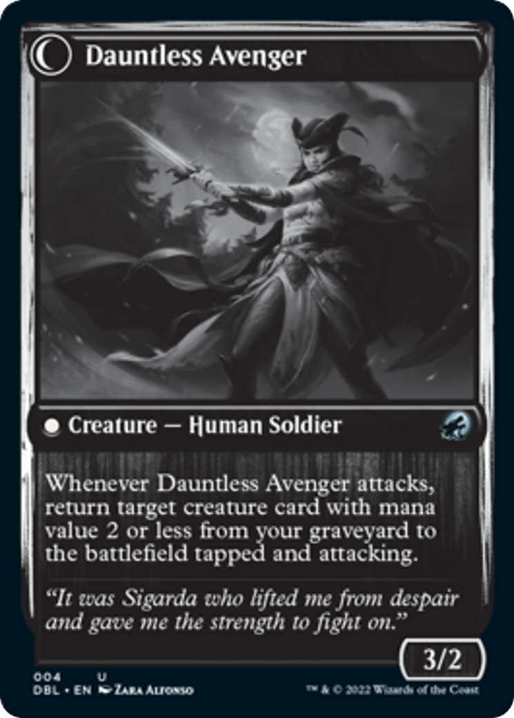 Magic Bereaved Survivor // Dauntless Avenger [4] [Innistrad: Double Feature] [Non-Foil] - view 2