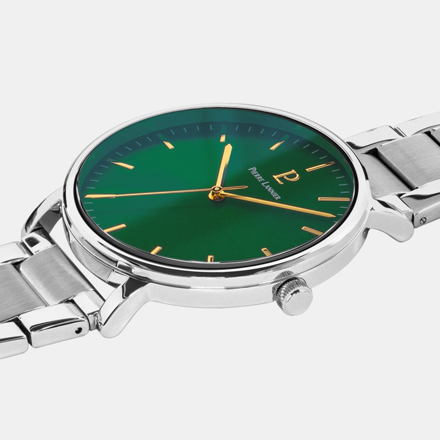 Pierre Lannier Essential Men Quartz Green Dial Analog Stainless Steel Watch 251G171 - view 2