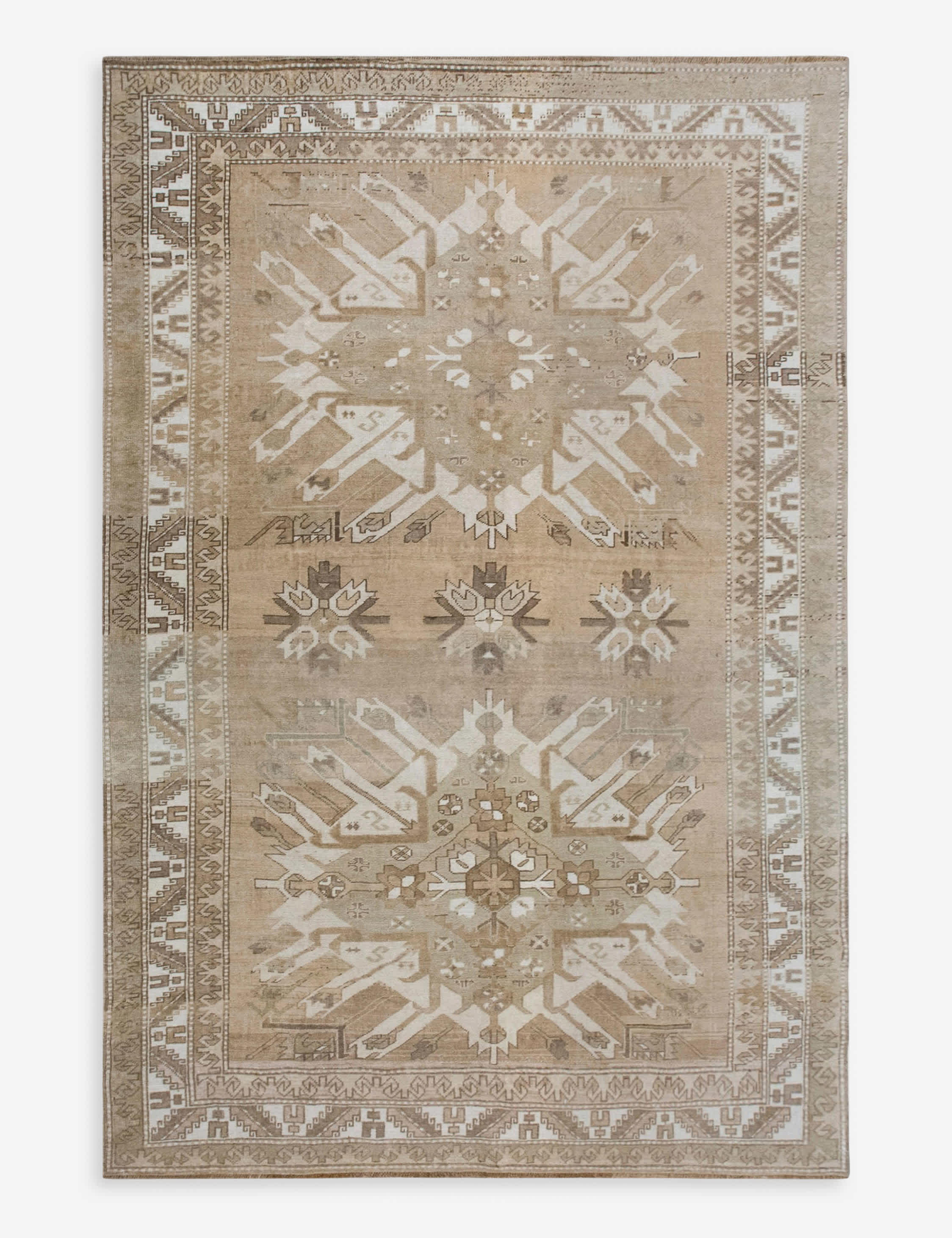 Lulu and Georgia Vintage Turkish Hand-Knotted Wool Rug No. 603, 6'1" x 9'9"